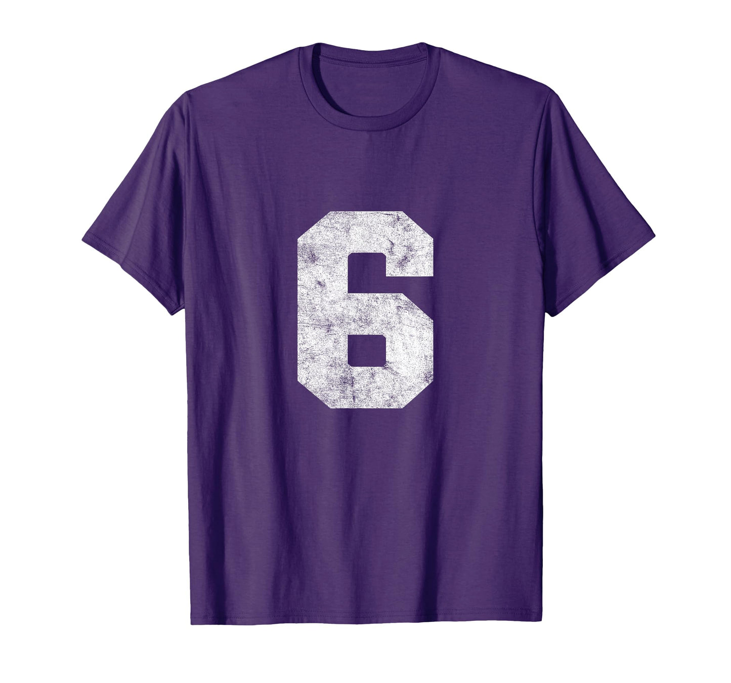 Vintage Lucky Number 6 Birthday Sports Player Team Athlete T-Shirt