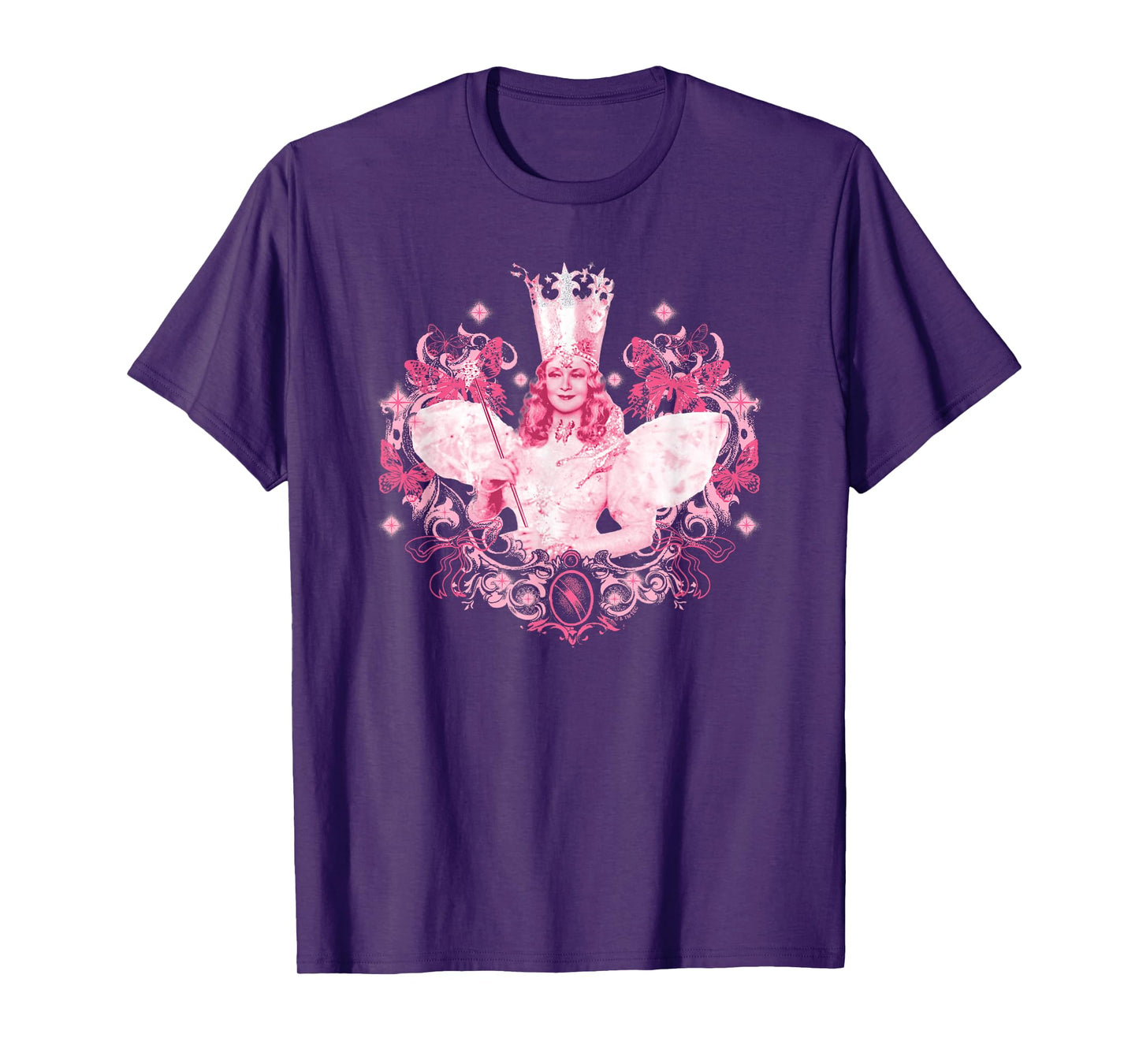 The Wizard Of Oz Glinda The Good Witch Pink Portrait T-Shirt