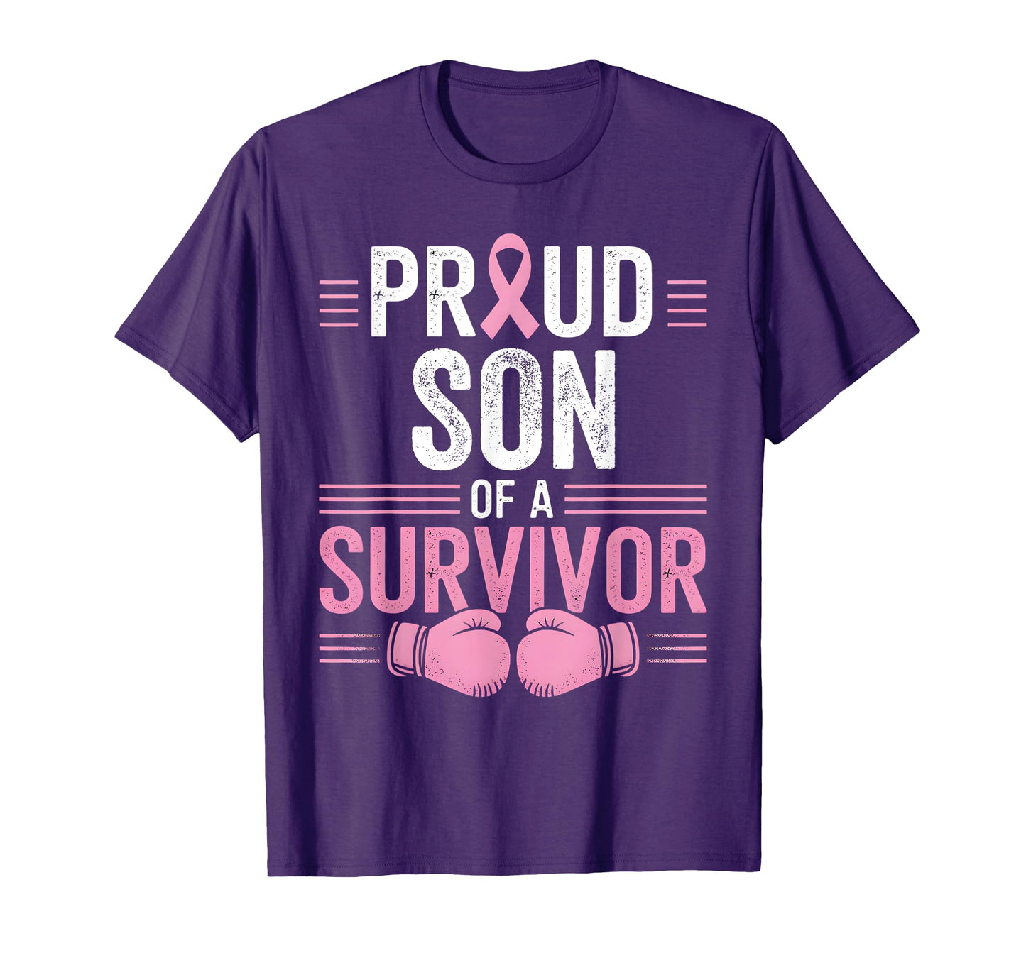 Proud Son of a Survivor Breast Cancer Awareness Family T-Shirt