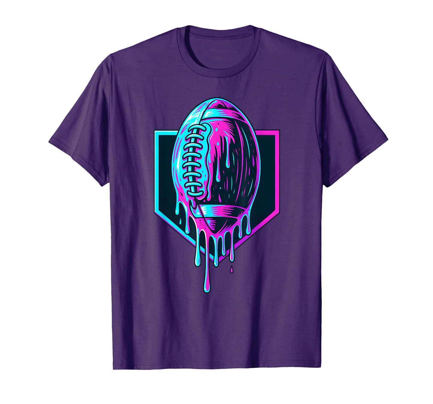 Football Drip for Boys Ice Cream Drip Youth Boys Football T-Shirt