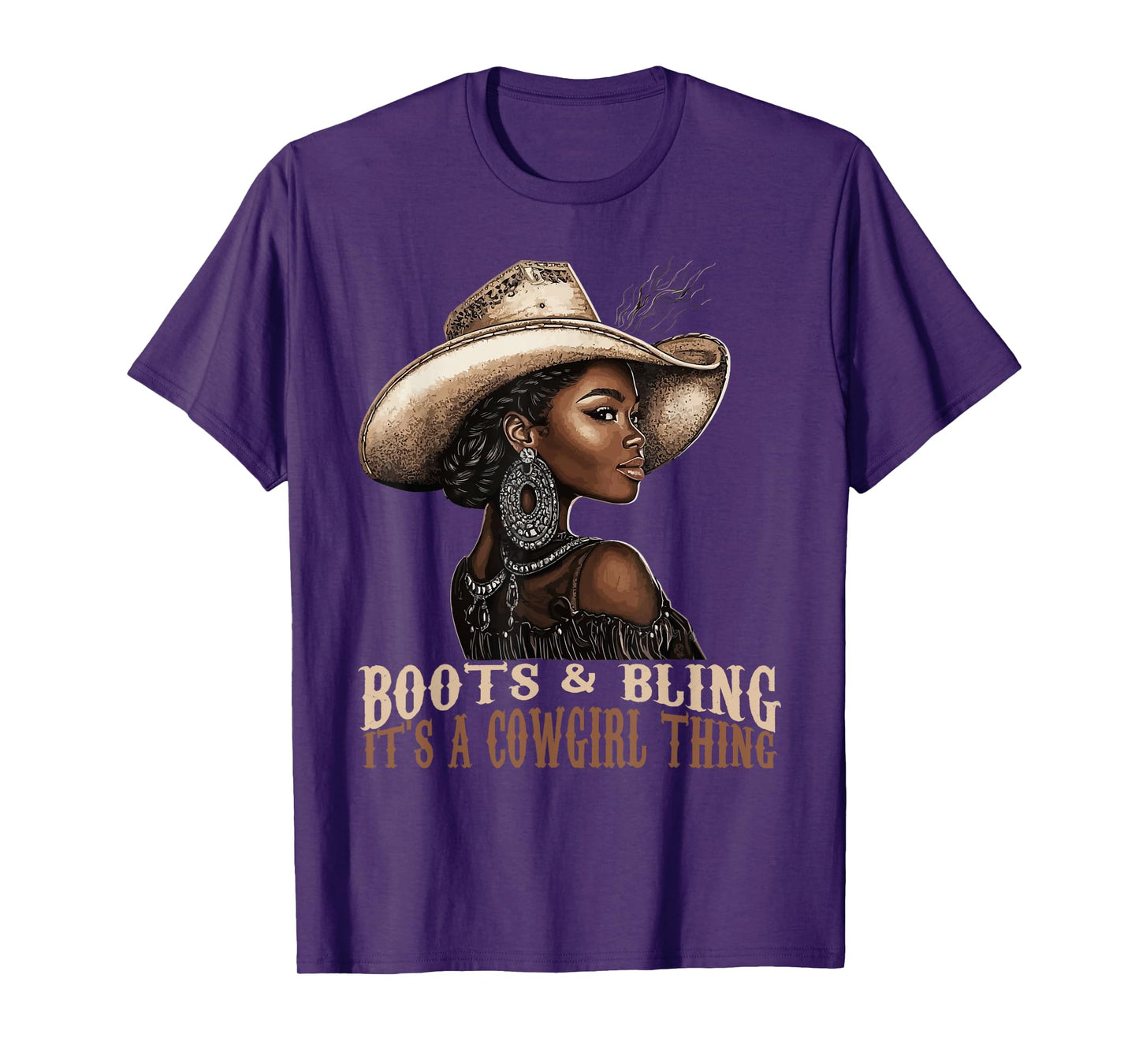 Boots and Bling it's Cowgirl Thing Western Country Melanin T-Shirt