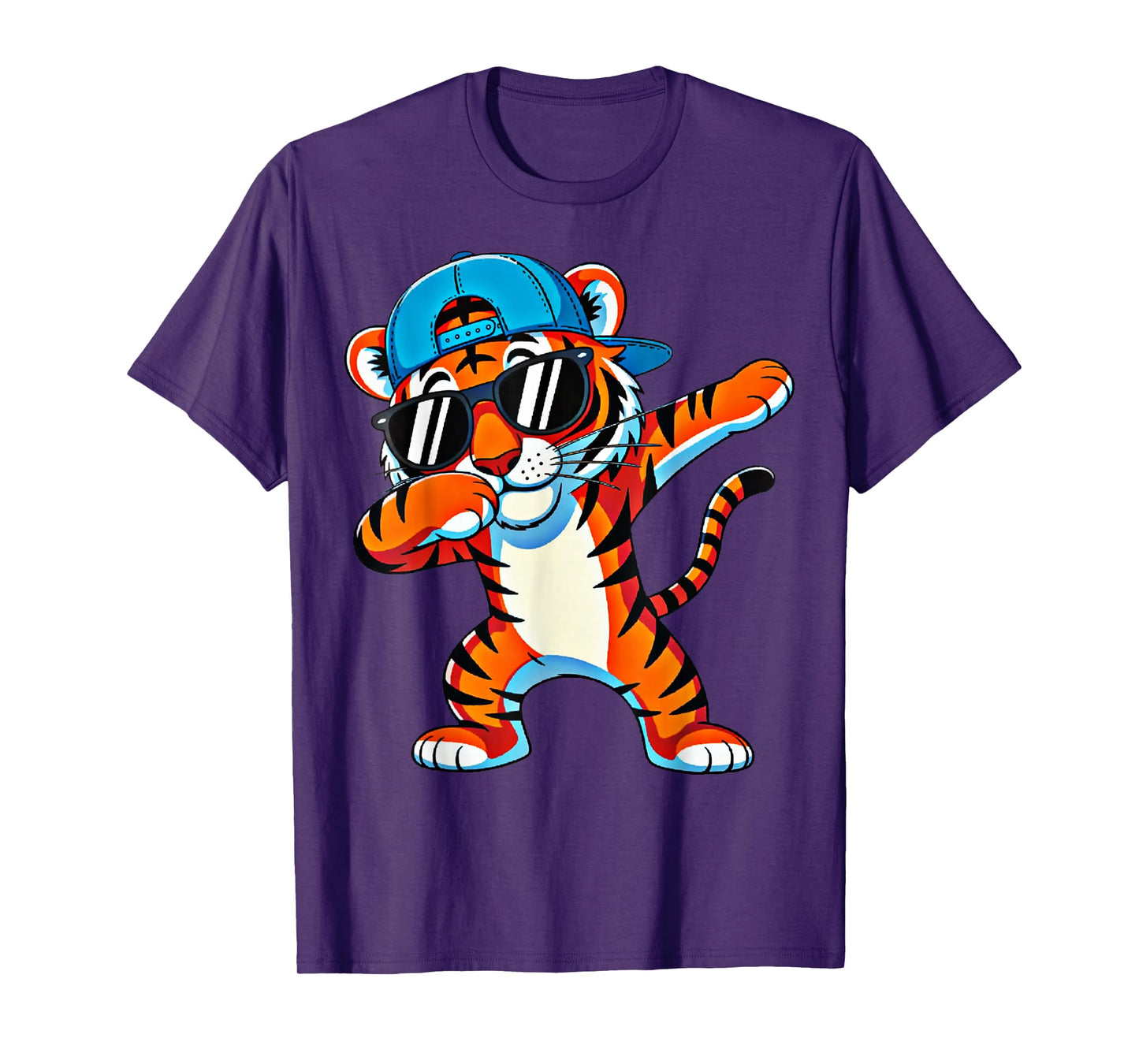 Cute Dabbing Tiger Men Toddler Boys Animal Print Kids T-Shirt