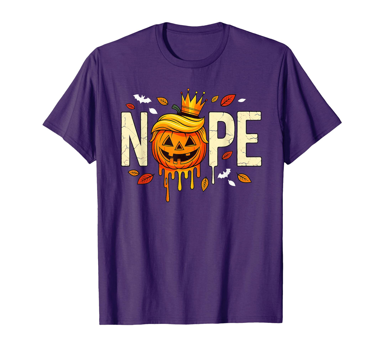 Funny No Kings Halloween 2025 Distressed USA Flag T-Shirt