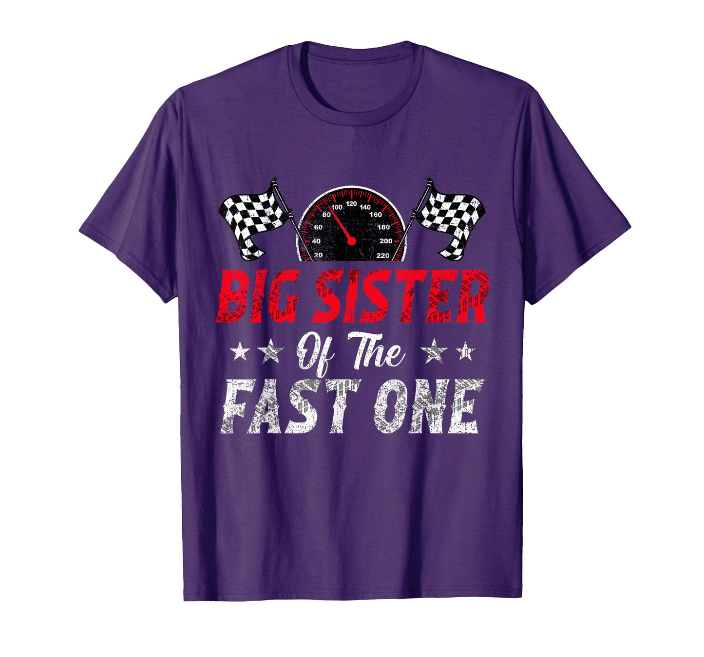 Big Sister Of The Fast One 1st Birthday Racing Car Family T-Shirt