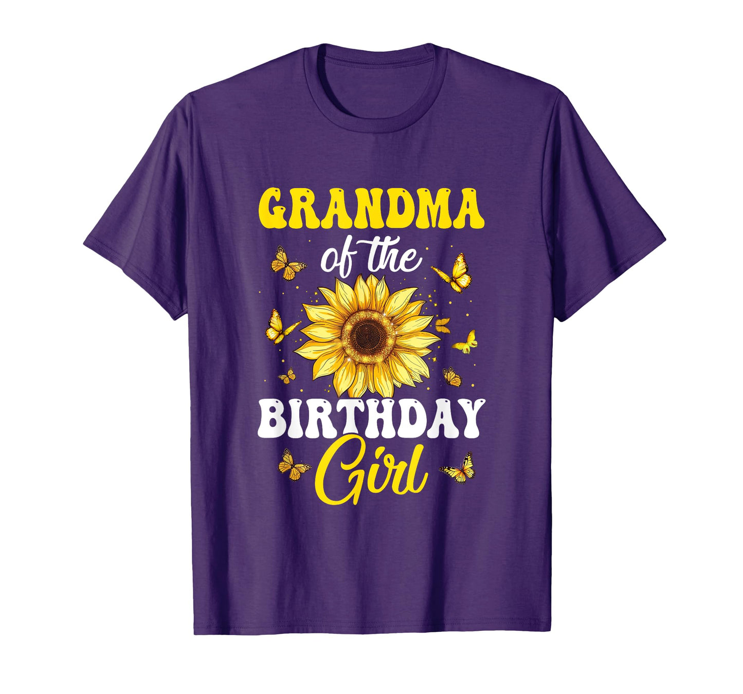 Grandma Of The Birthday Girl Sunflower Party Family Matching T-Shirt