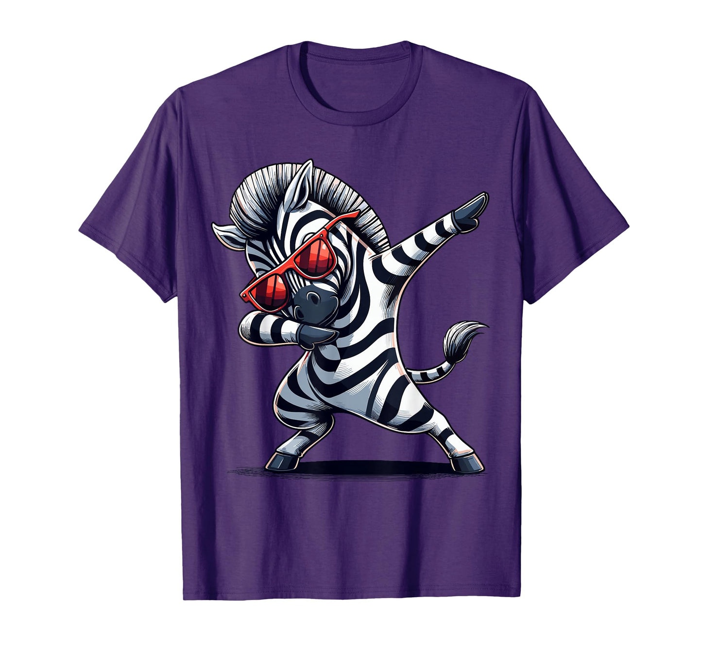 Dabbing Zebra with Sunglasses Animal Funny Zebra T-Shirt