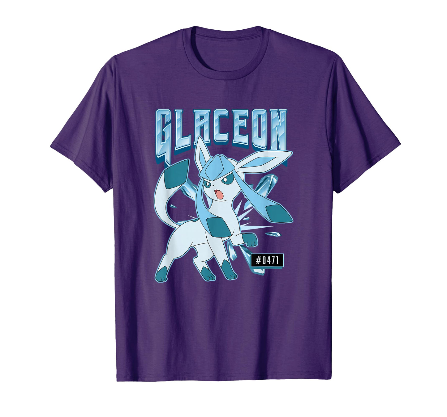 Pokémon Glaceon #0471 Ice Type Eeveelution Portrait T-Shirt