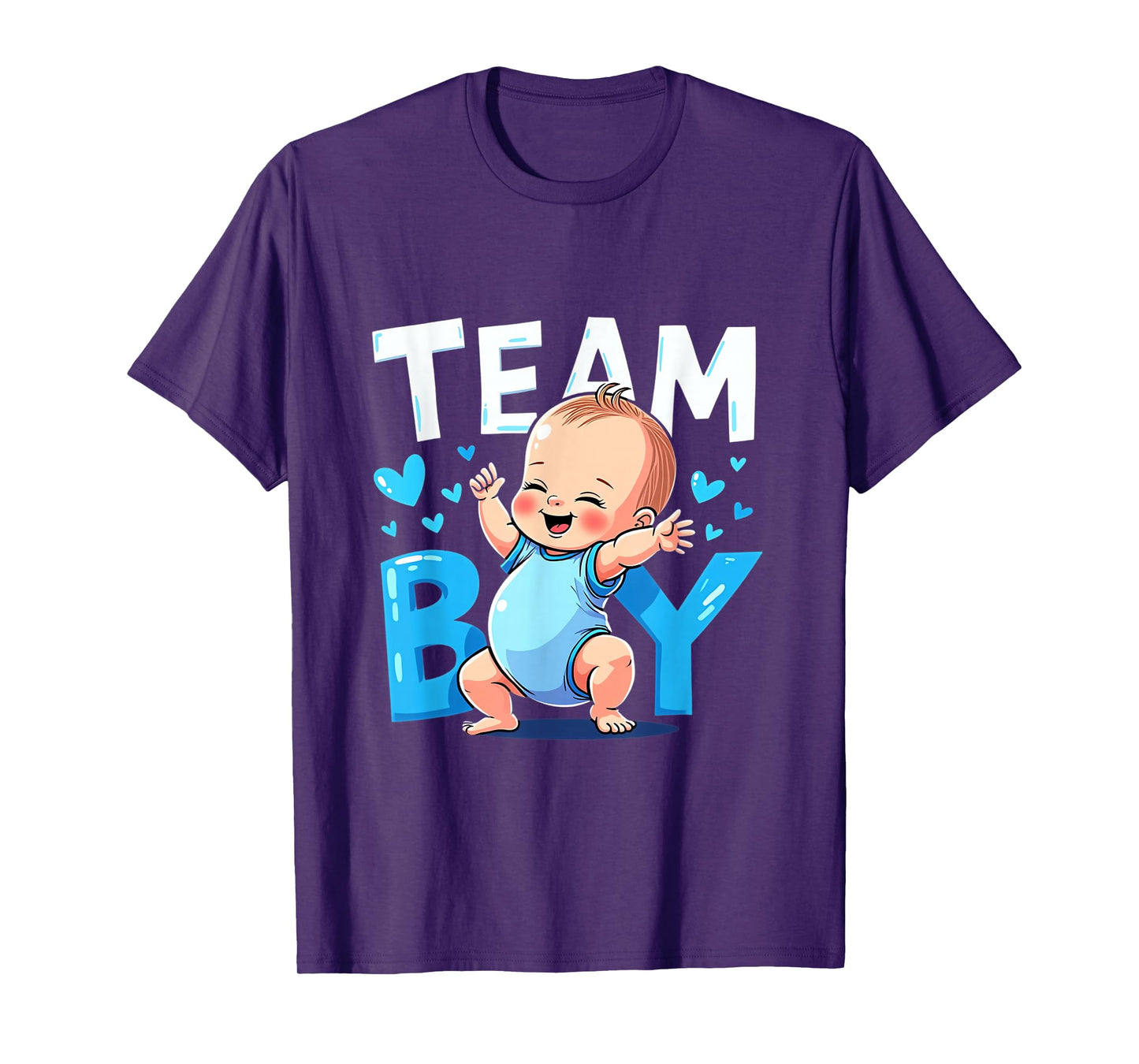 Team Boy Design Newborn Baby Boy Gender Reveal T-Shirt