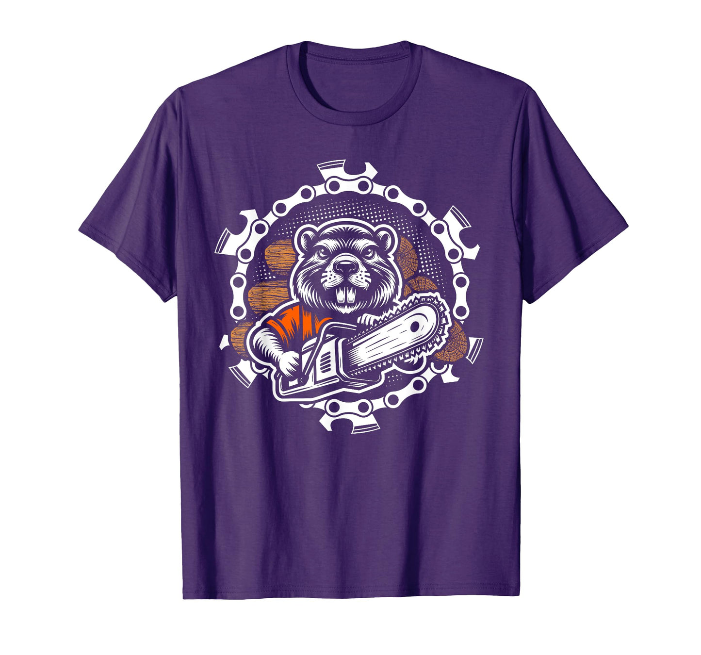 Beaver Lumberjack Forest Worker Chainsaw Wood T-Shirt