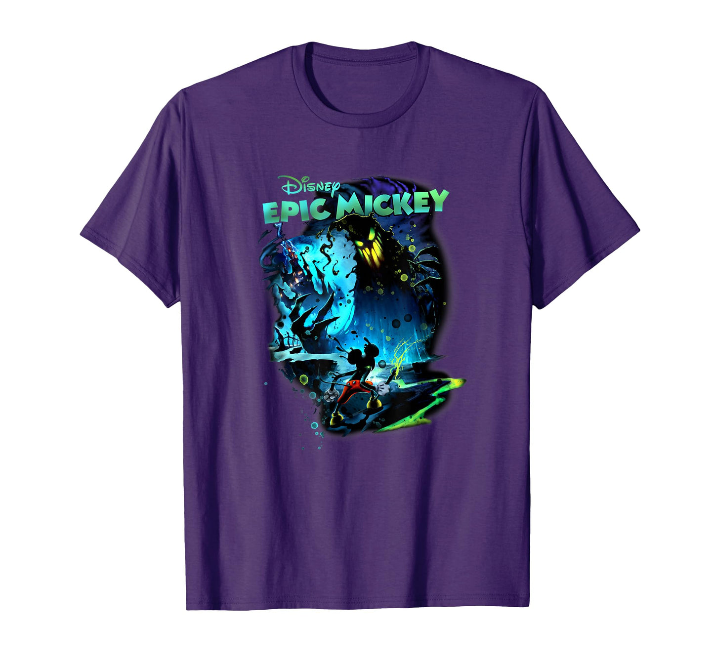 Disney Epic Mickey Shadow Blot Battle Poster T-Shirt