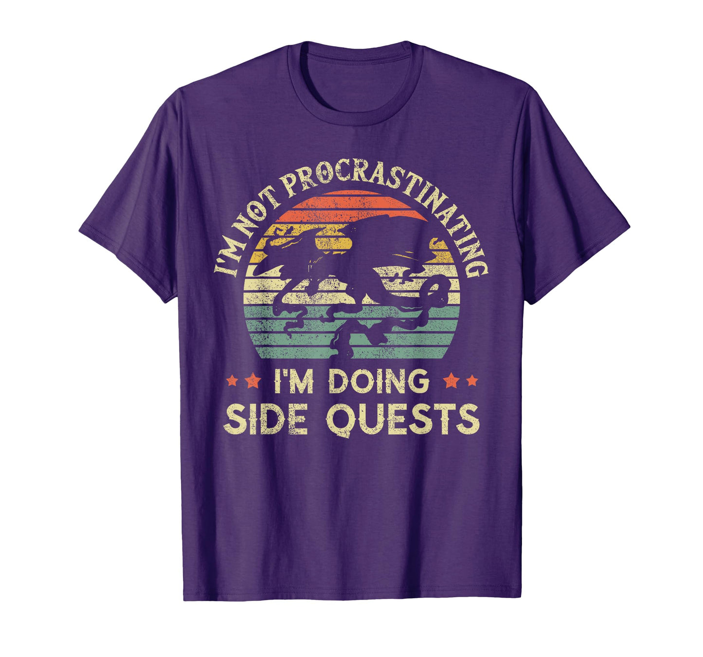 I'm Not Procrastinating I'm Doing Side Quests Retro Vintage T-Shirt