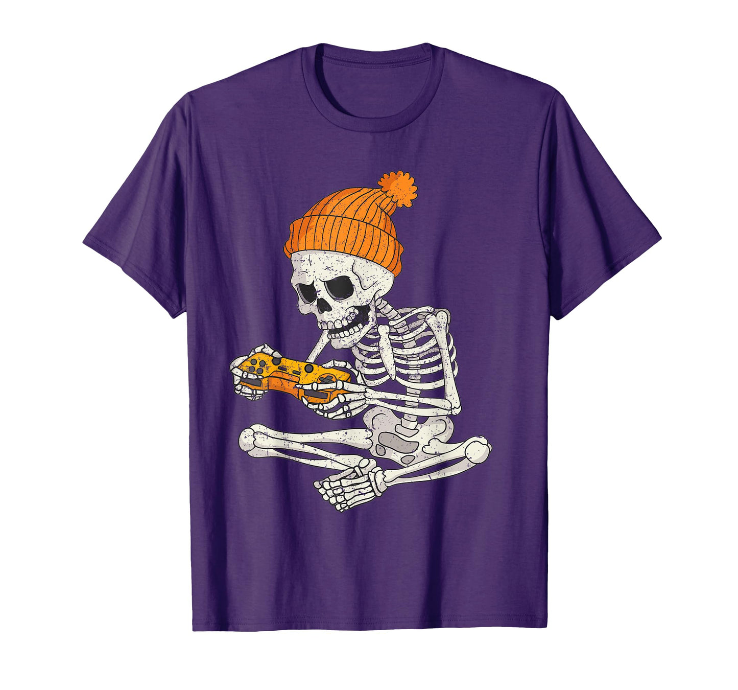 Funny Halloween Skeleton Gamer Video Games Boys Mens Gaming T-Shirt