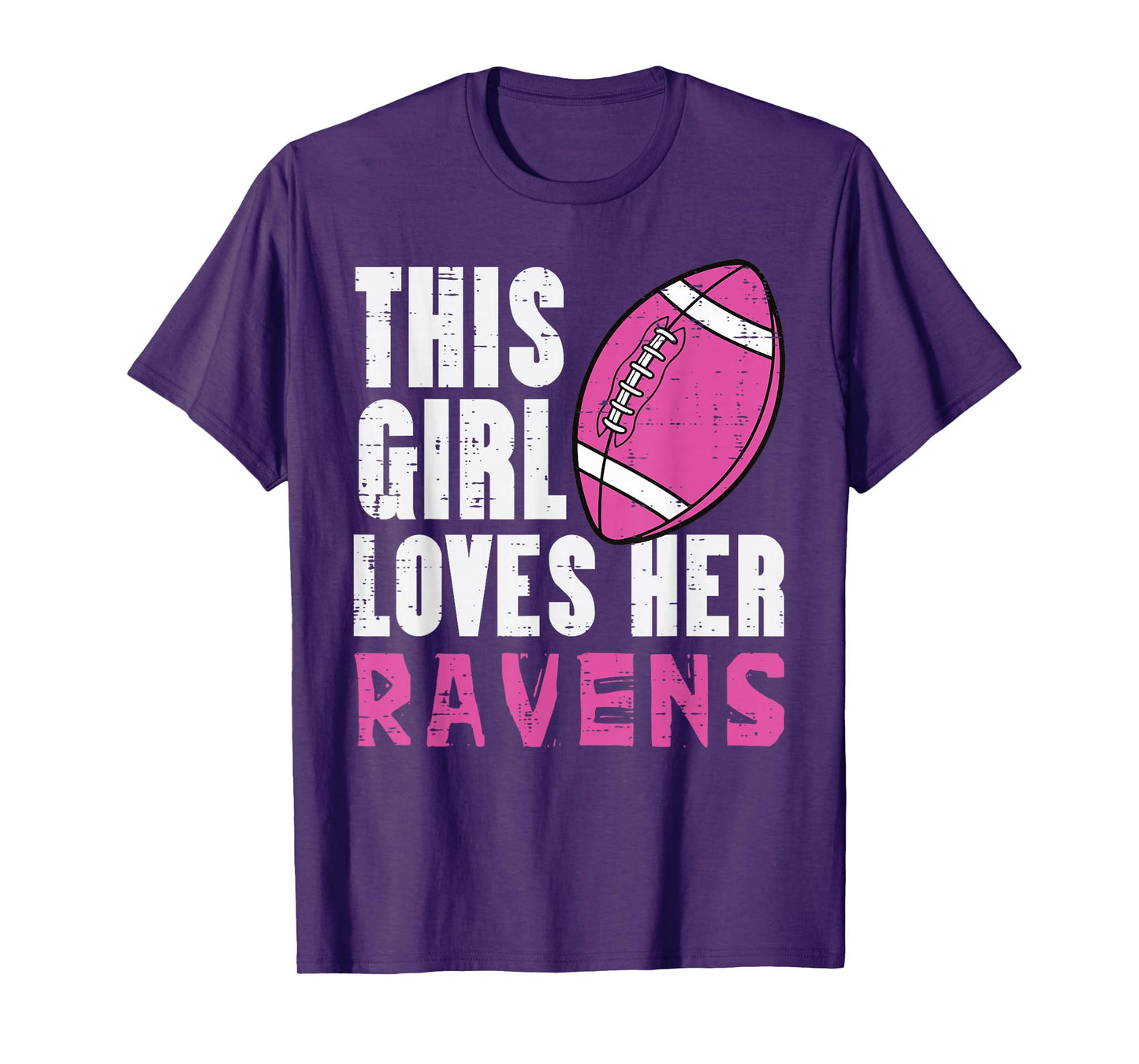 This Girl Loves Her Raven Women Kids Girls Youth Teen T-Shirt