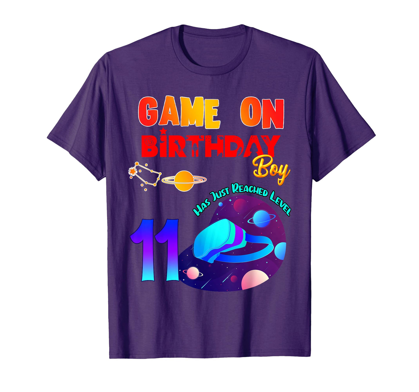 VR Virtual Reality Game On 11 Birthday Party Matching Outfit T-Shirt