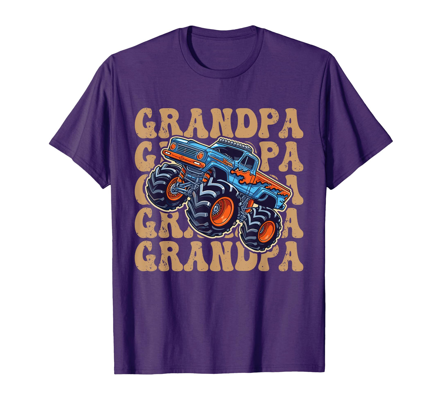 Monster Truck Grandpa Family Matching Monster Truck Lovers T-Shirt