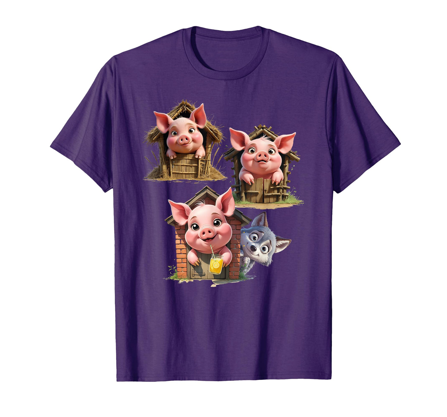 Three Little Pigs - Costume for Kids, Girls, Adults, Women T-Shirt