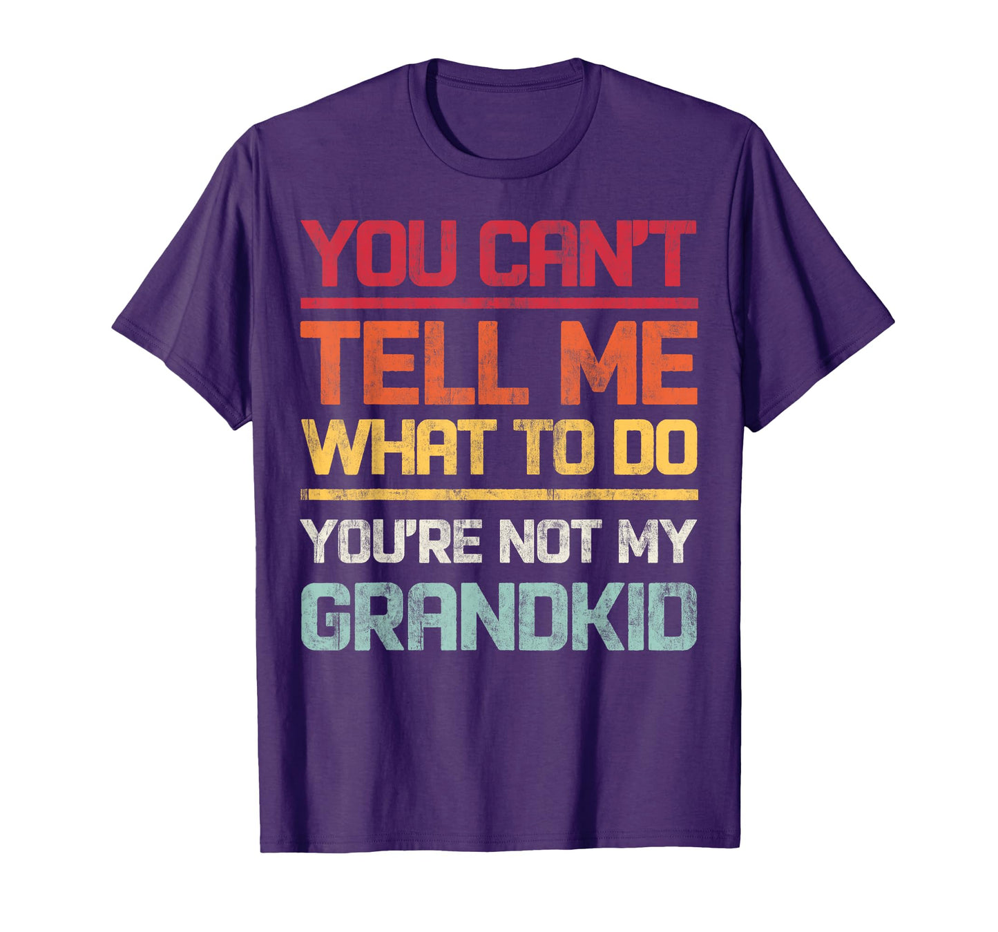 You Can't Tell Me What To Do You're Not My Grandkids Retro T-Shirt