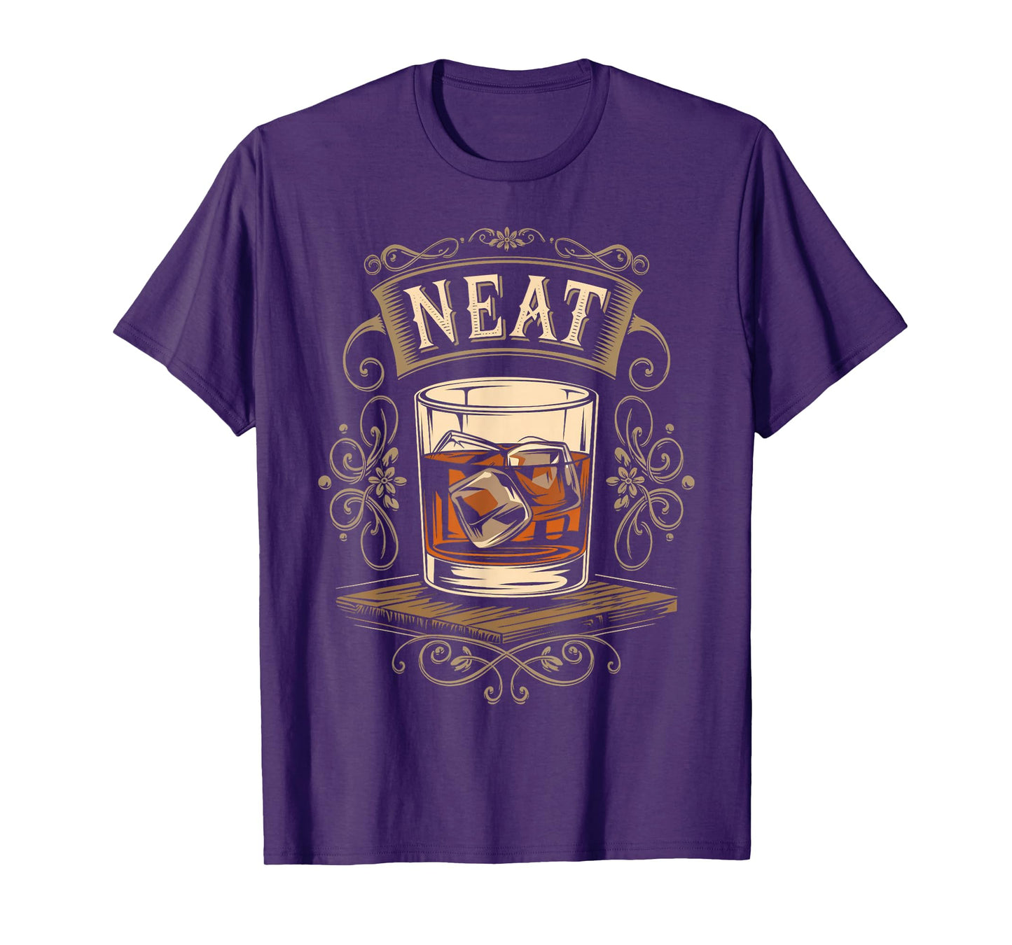NEAT Drink Bourbon Drinking Lover Whiskey Bourbon T-Shirt