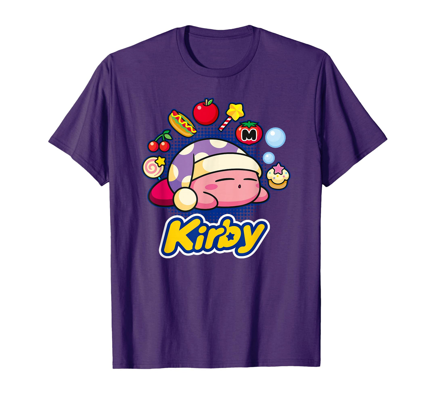 Kirby Sleeping Dreaming About Many Tasty Little Trinkets T-Shirt