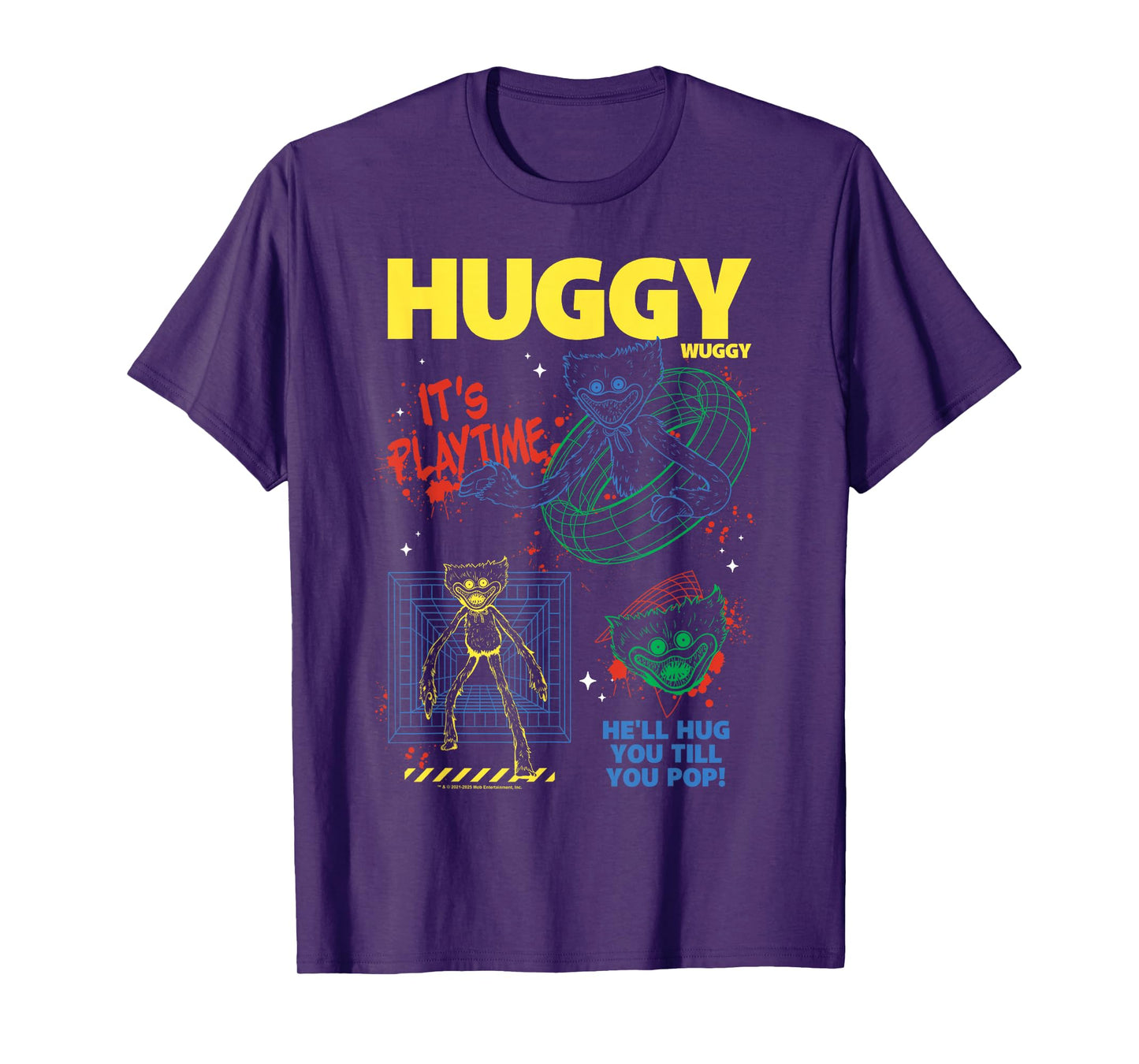 Poppy Playtime Huggy Wuggy He'll Hug You Till You Pop! T-Shirt
