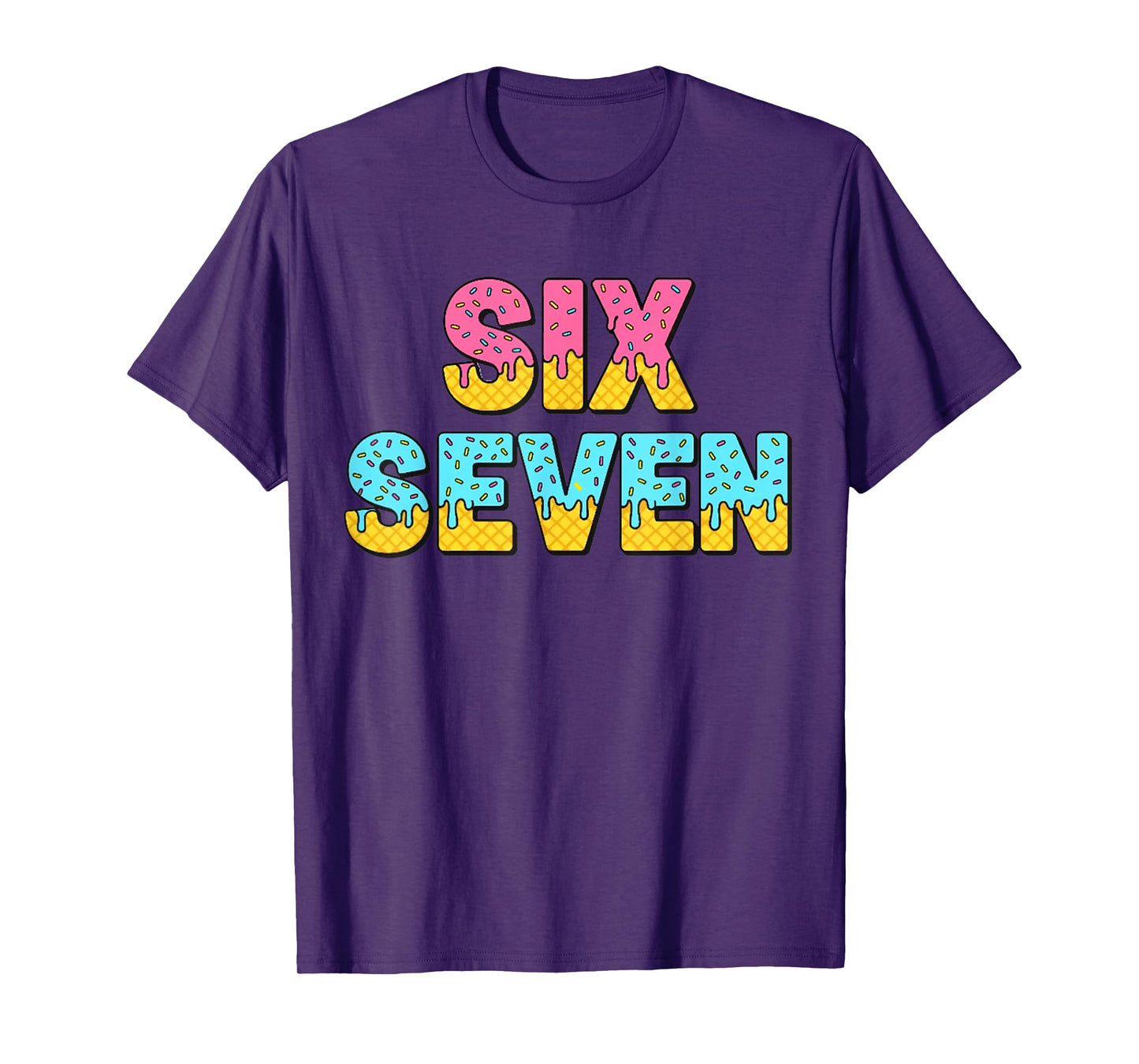 67 Ice Cream Drip Meme Funny Six Seven Gen Alpha Slang T-Shirt