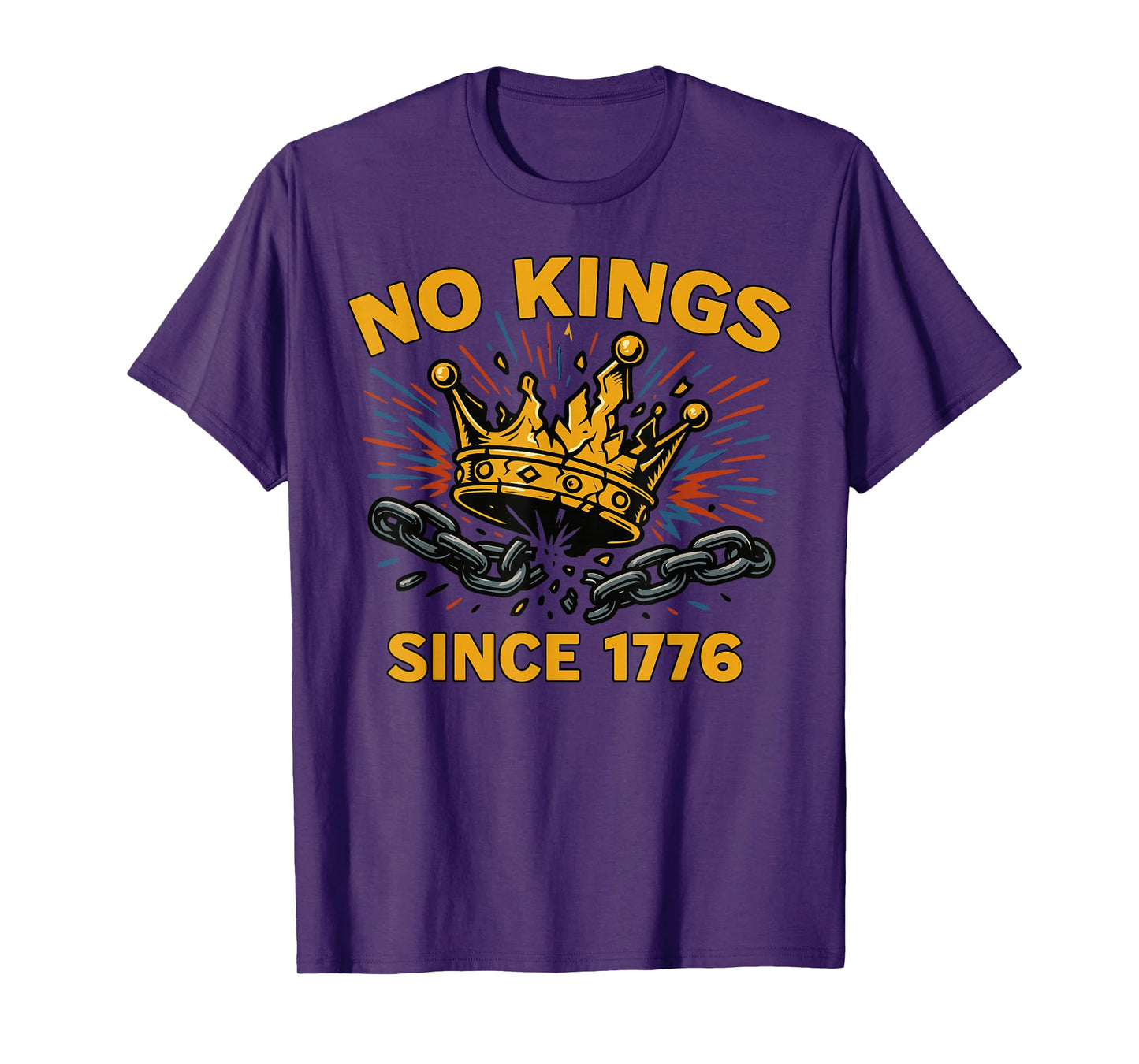 No Kings Since 1776 Patriotic Rebel History Teacher & Lover T-Shirt