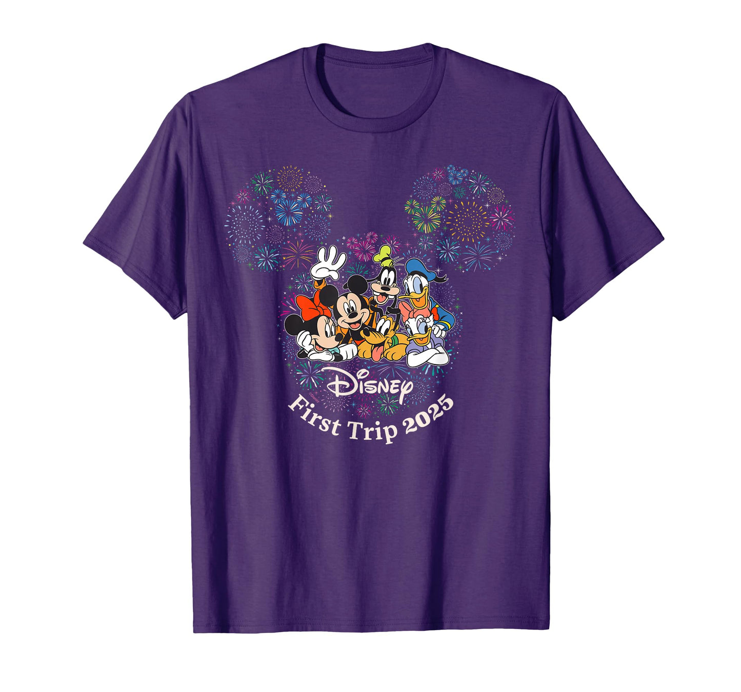 Disney Mickey & Friends Fireworks Family's First Trip 2025 T-Shirt