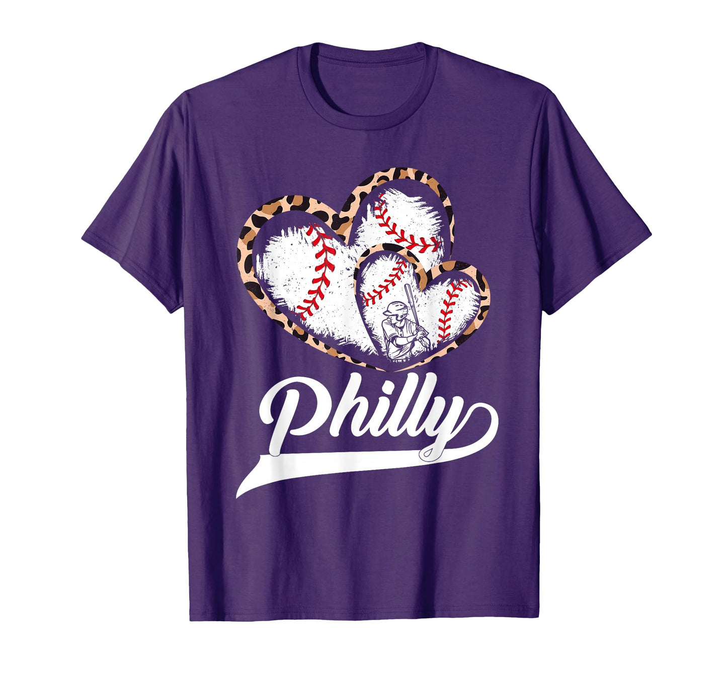 Philadelphies Souvenir Leopard Heart I Love Philadelphies T-Shirt