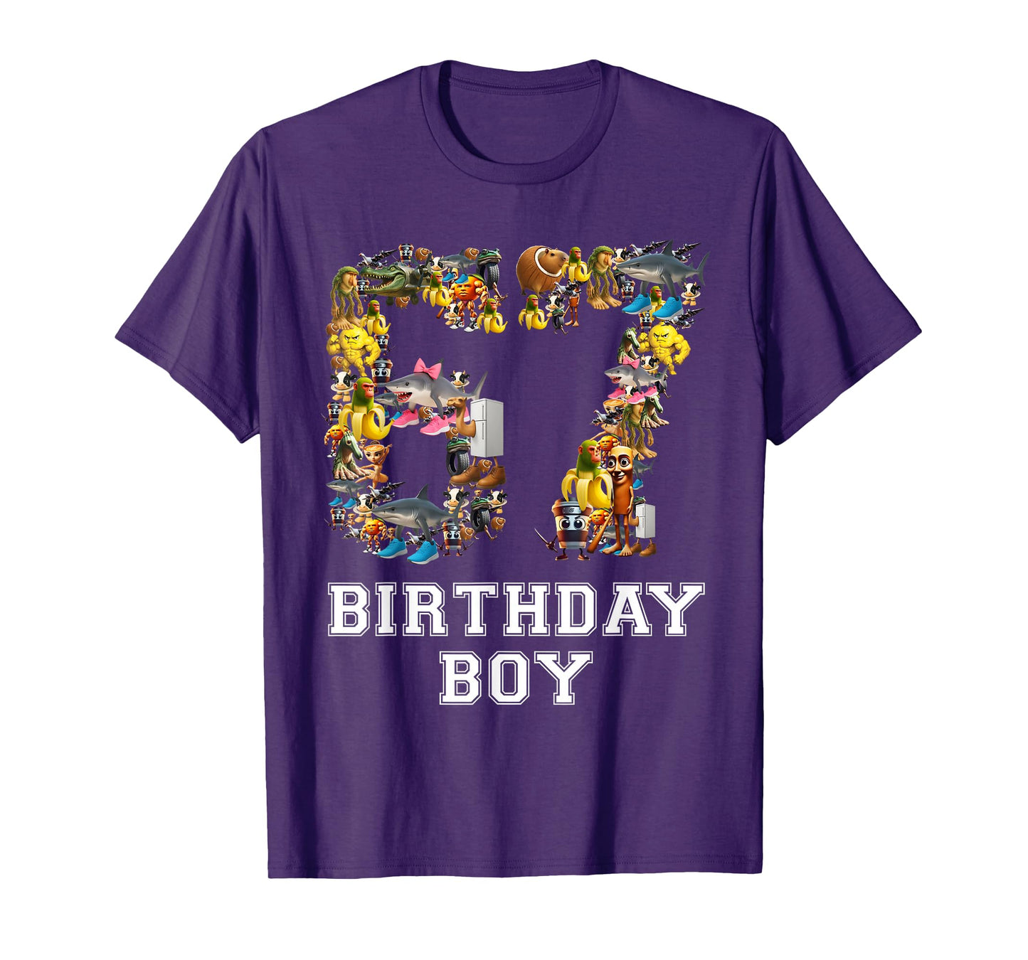 67 Six Seven Birthday Boy Italian Brainrot Meme T-Shirt