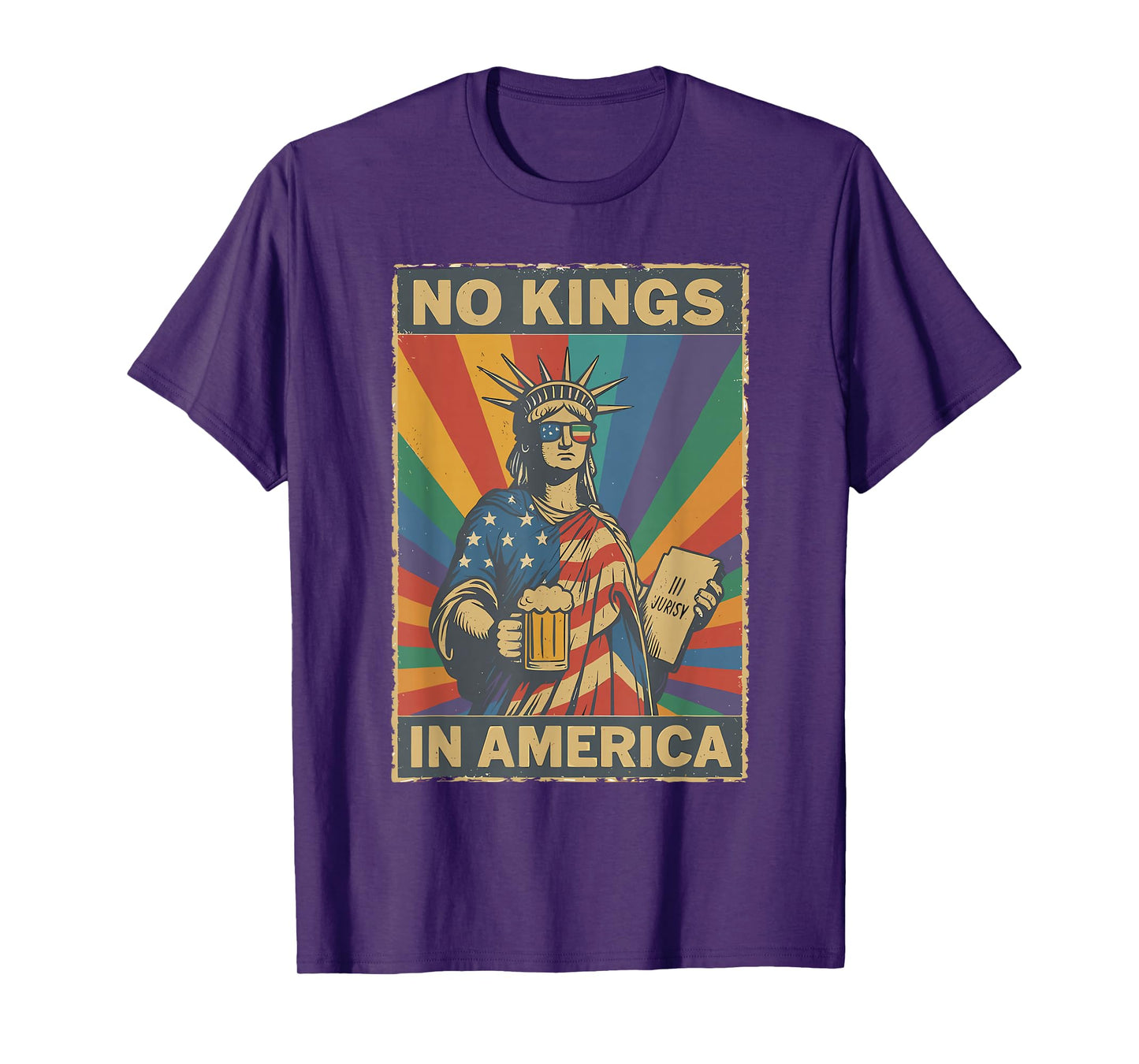 No Kings in America Democracy Inspired Design T-Shirt