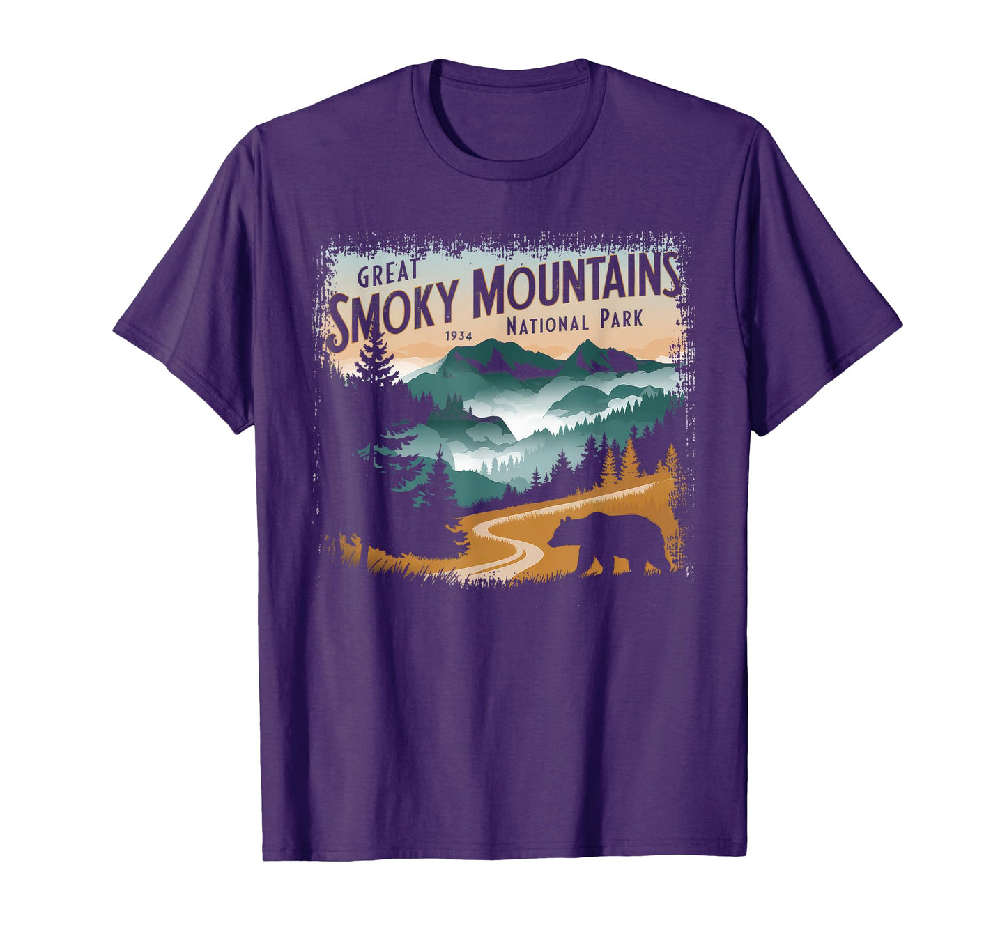 Great Smoky Mountains National Park Tshirt Men Women Bear T-Shirt