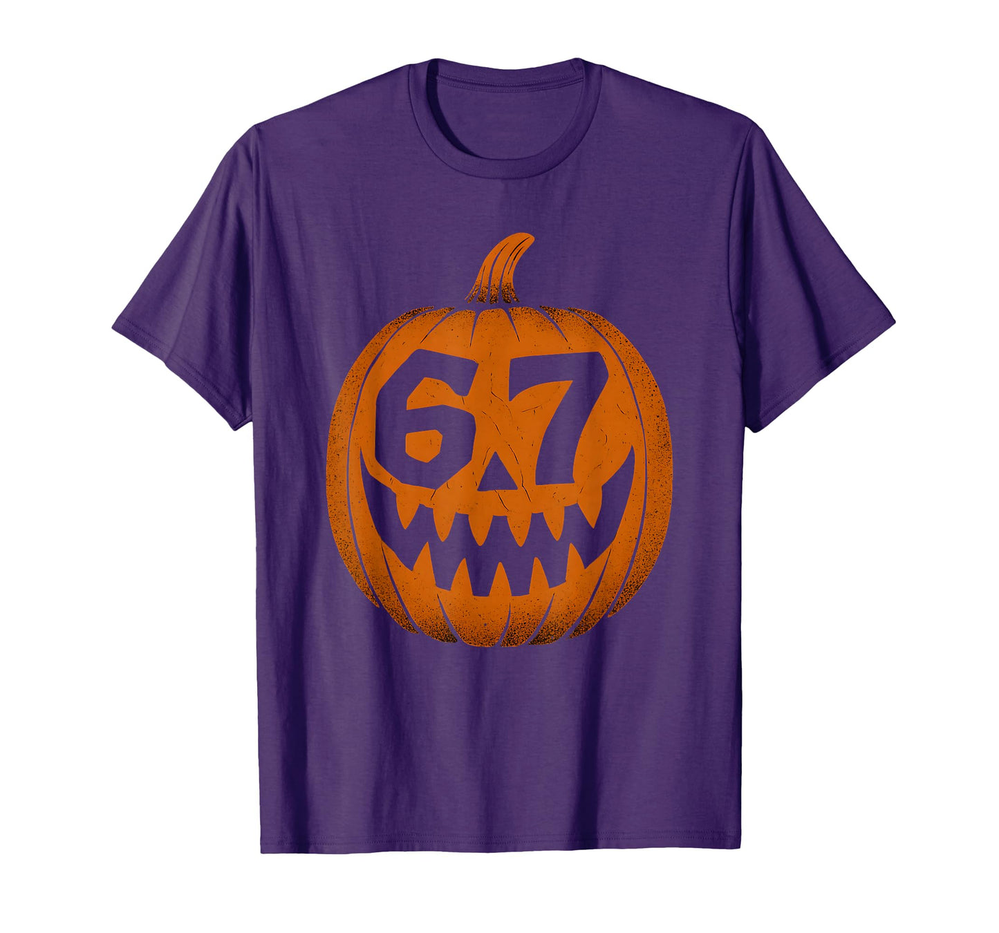 67 Meme Halloween Pumpkin 6 7 Brainrot Six Seven Teen Boys T-Shirt