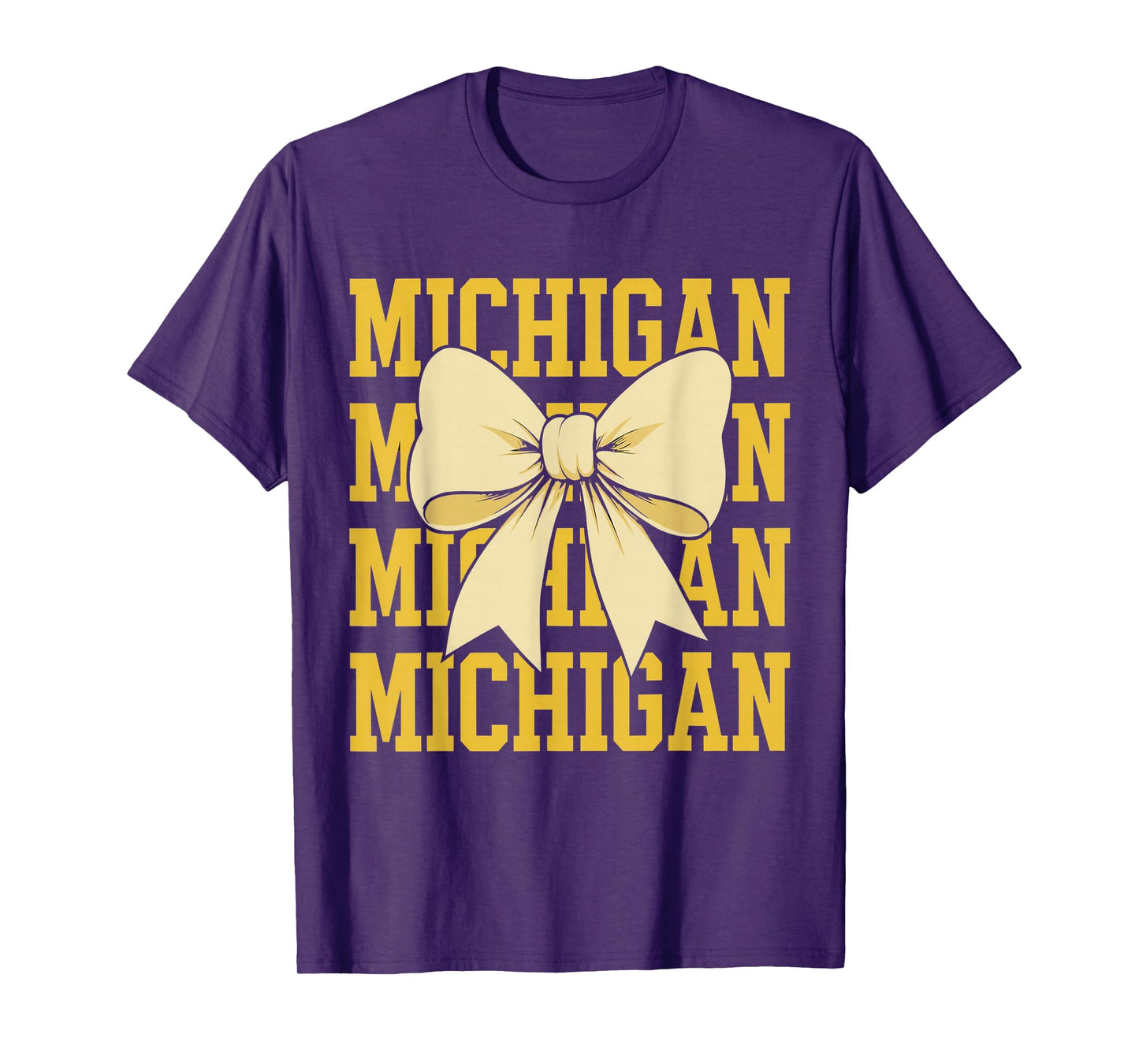 Retro Michigan Preppy Coquette Bow Women Girls Kids T-Shirt