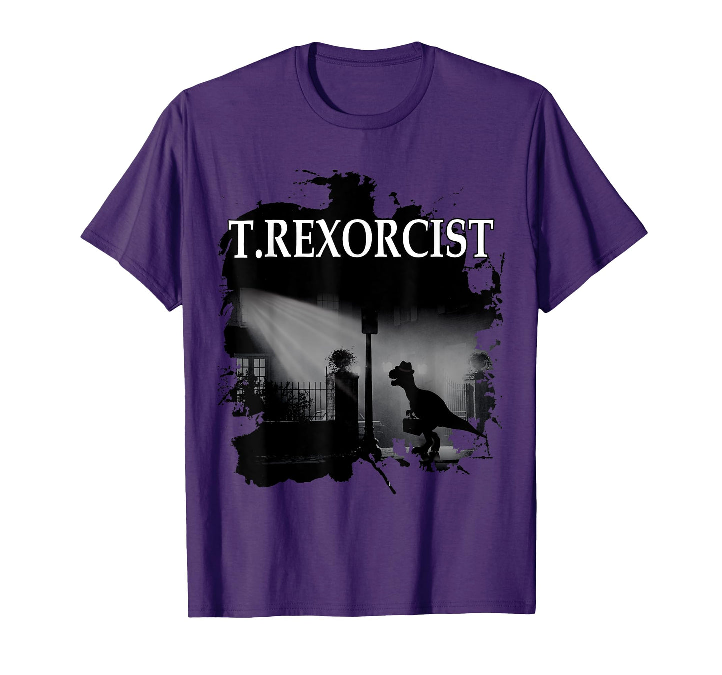 Tyrannosaurus Rex Tee Shirt - T.rexorcist Dinosaur Parody T-Shirt