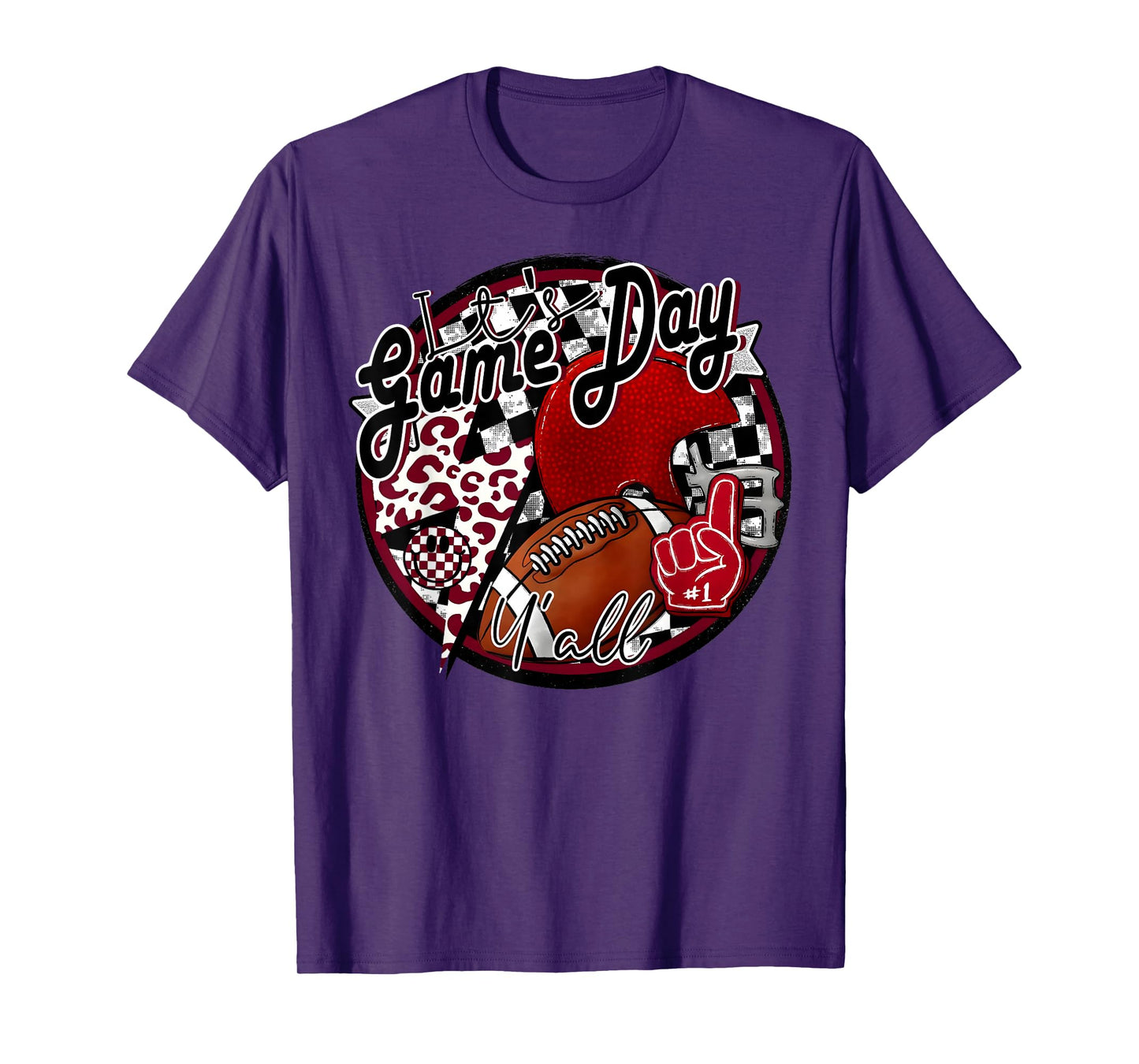 It's Game Day Y'all Retro Football Season Team Spirit Maroon T-Shirt