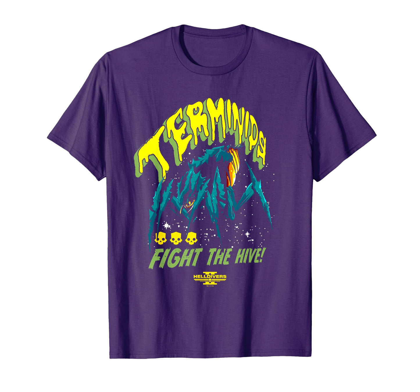 Helldivers 2 Sony Playstation Video Game Retro Terminids T-Shirt
