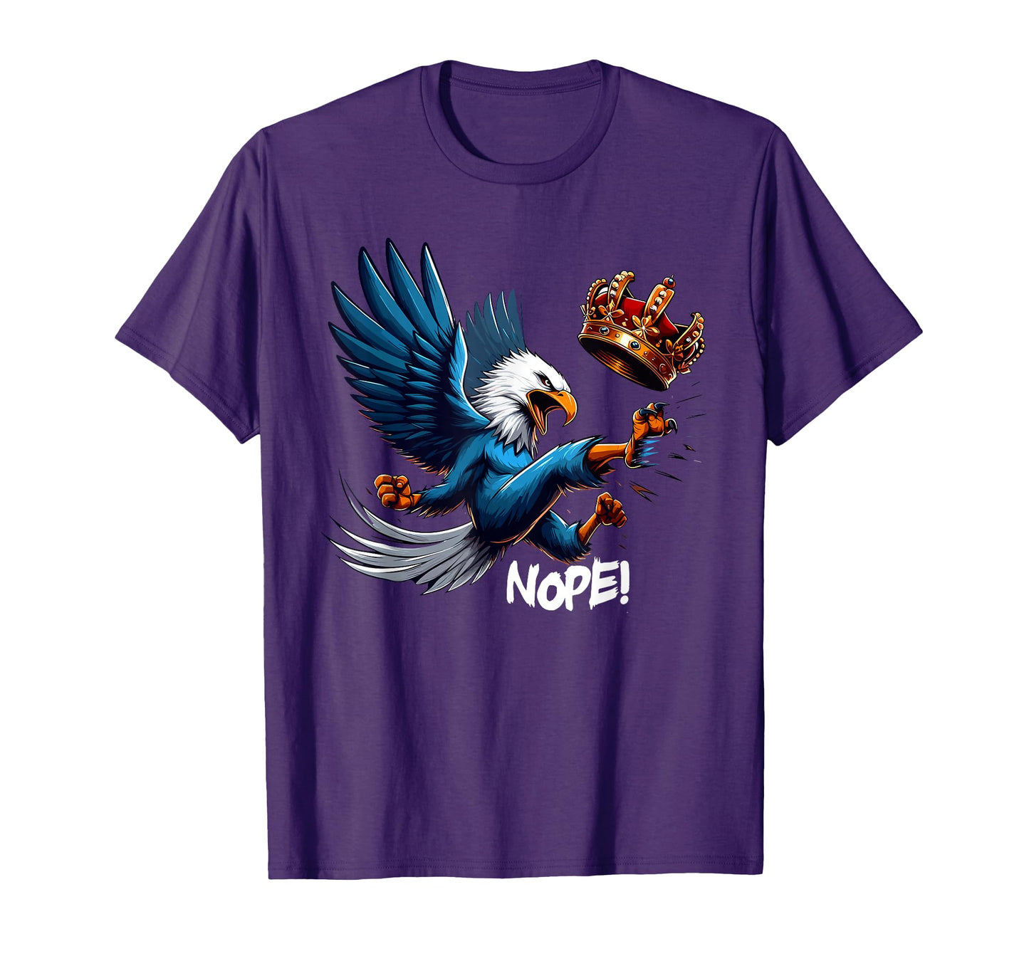 No Kings Nope Bold Minimal Protest Statement T-Shirt