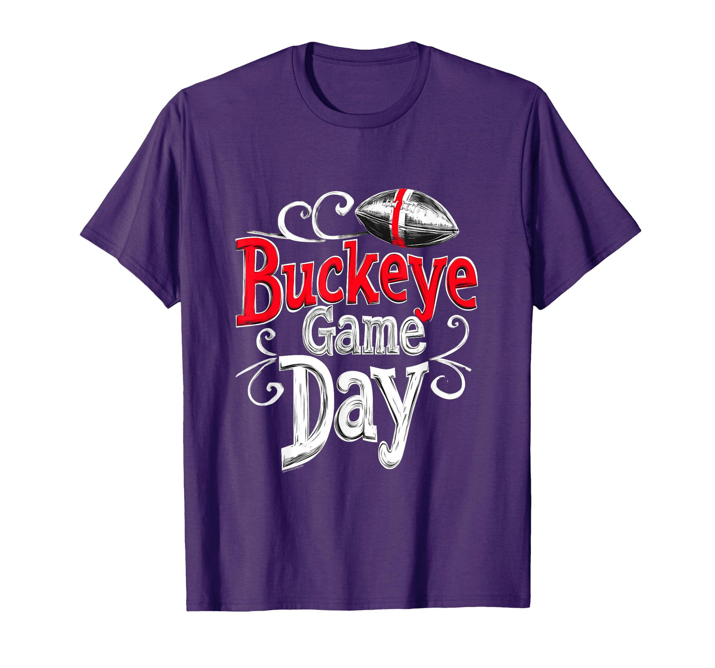 Buckeye Game Day Ohio Home State Vintage Swirl T-Shirt