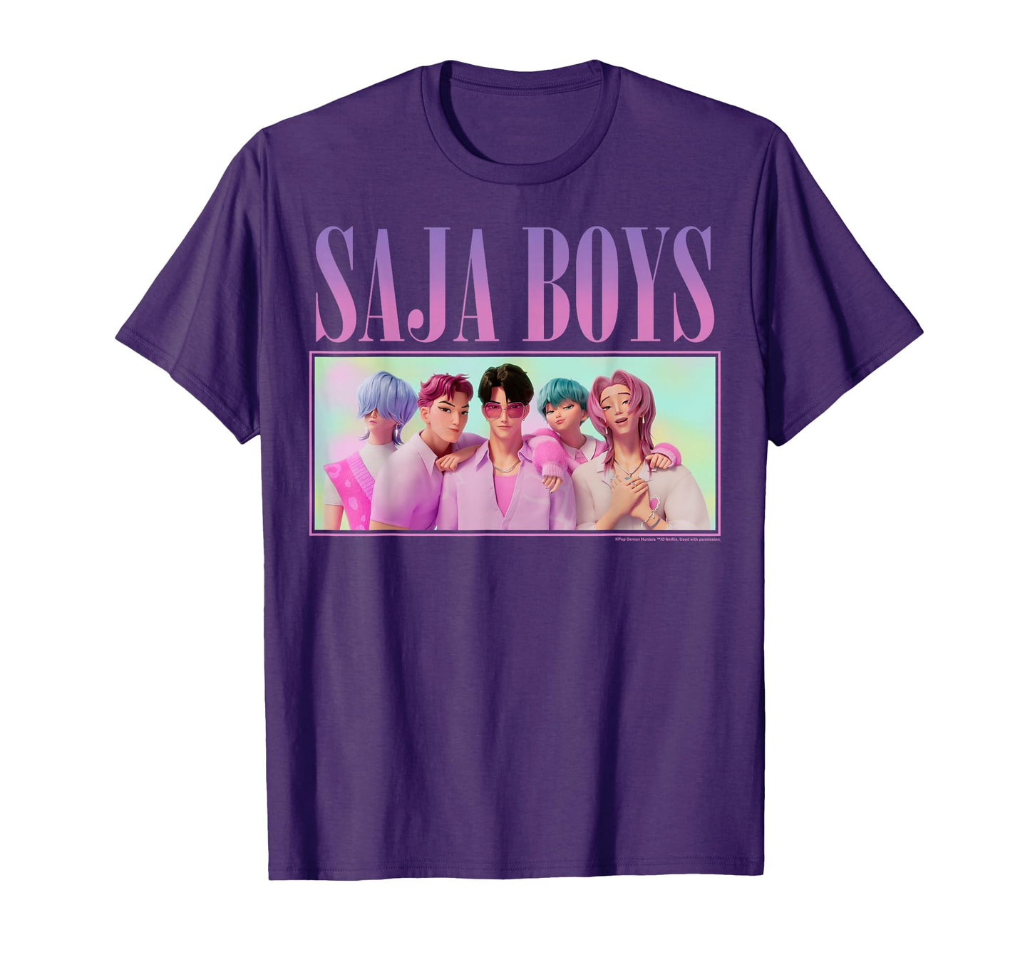 Kpop Demon Hunters Halloween Saja Boys Group Shot T-Shirt