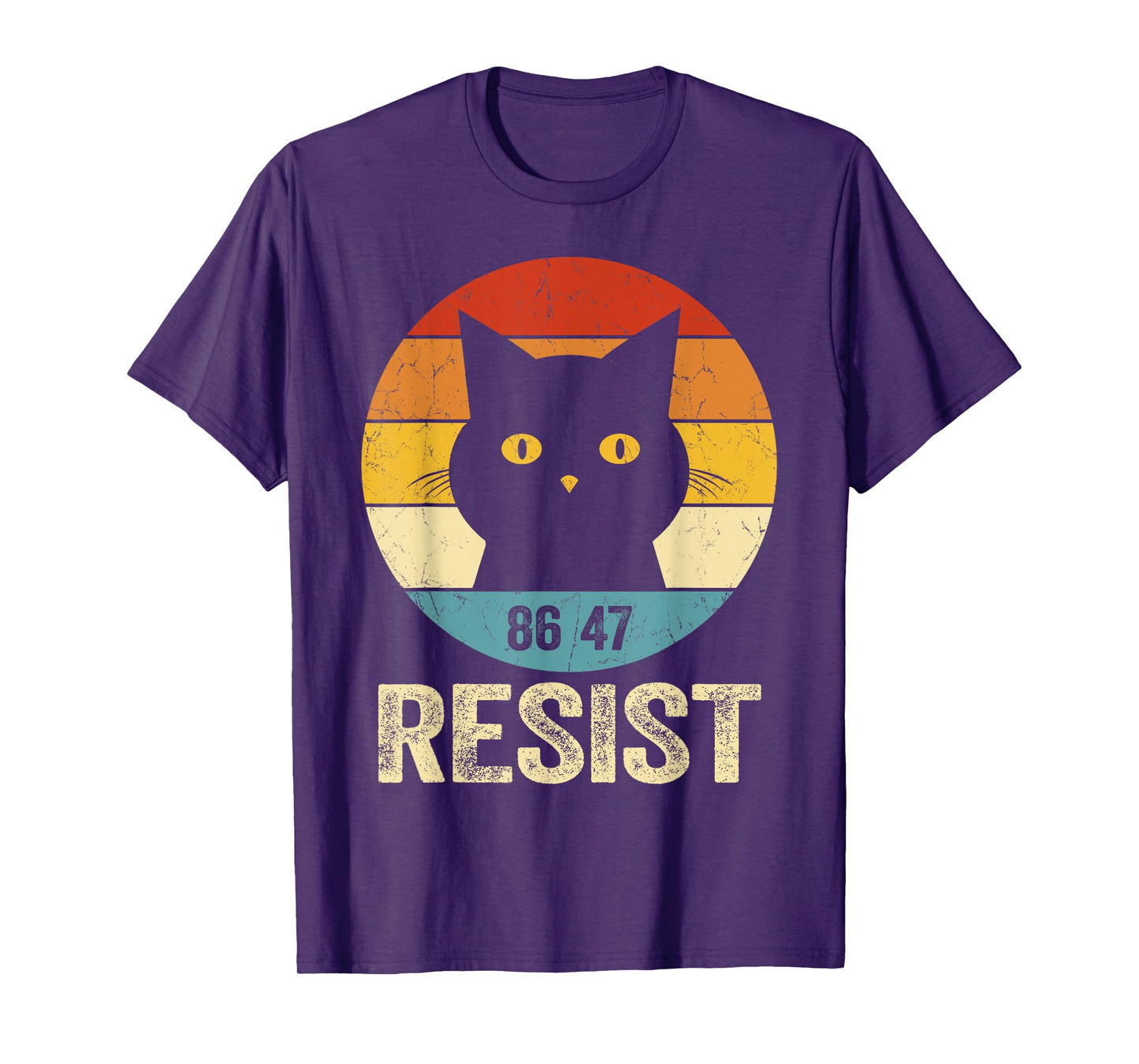 Resist Anti Trump Tee Retro Resist Anti Trump Cat 86 47 T-Shirt