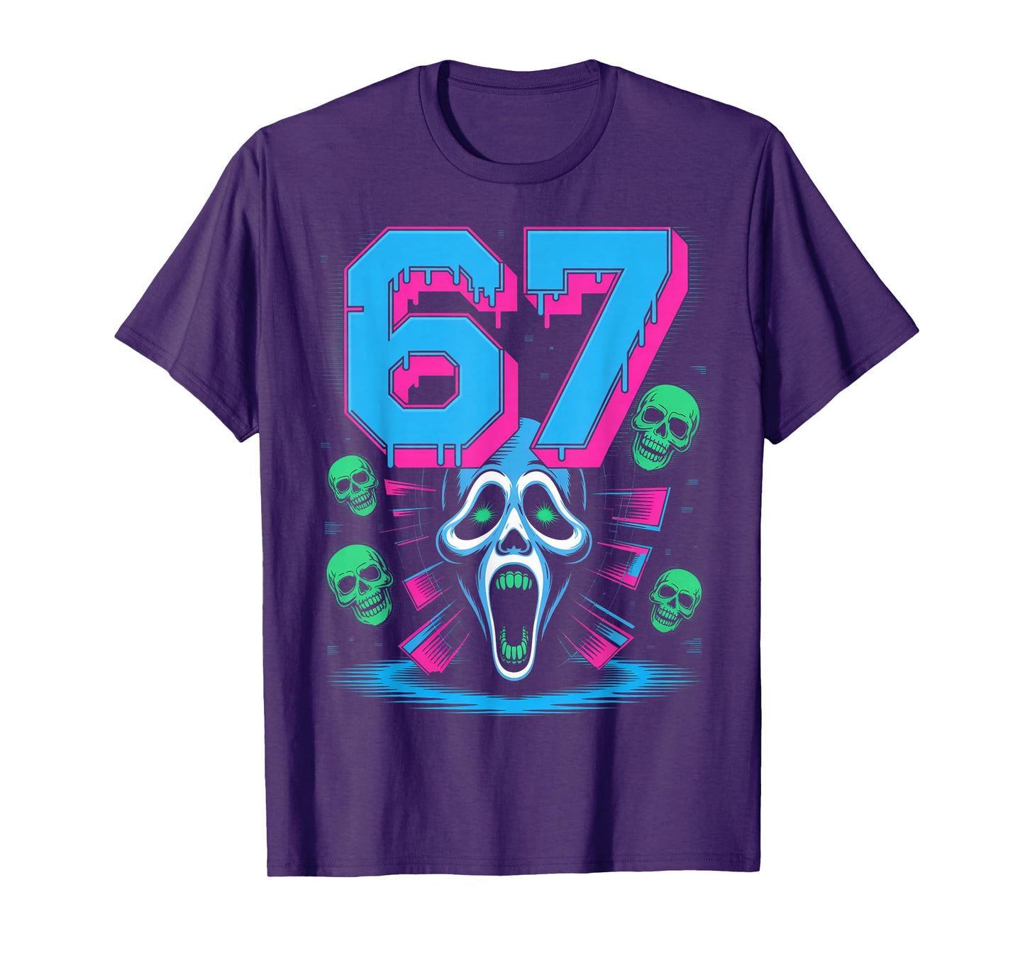 67 Halloween SCP Horror Face Scary Costume Shirt Horror 6 7 T-Shirt