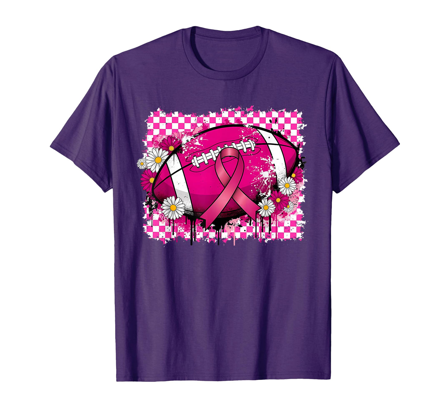 Breast Cancer Football Game Day Tackle Cancer T-Shirt