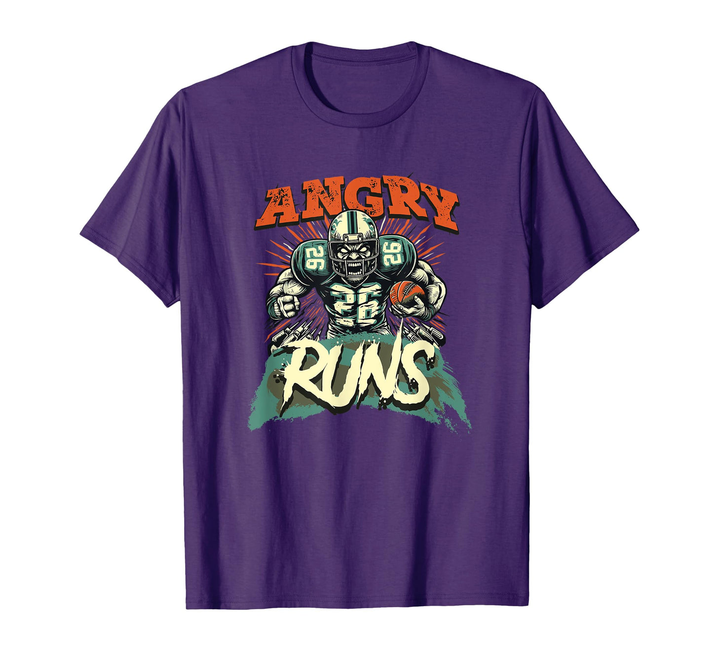 Angry Runs Good Morning Football Sports Lover Football Tee T-Shirt