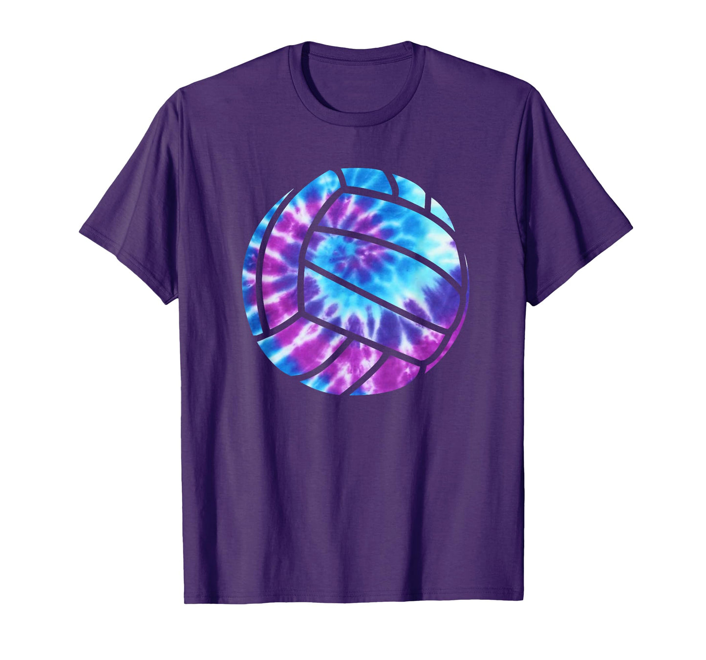 Volleyball Tie Dye Blue Purple Teenage Girls Practice T-Shirt