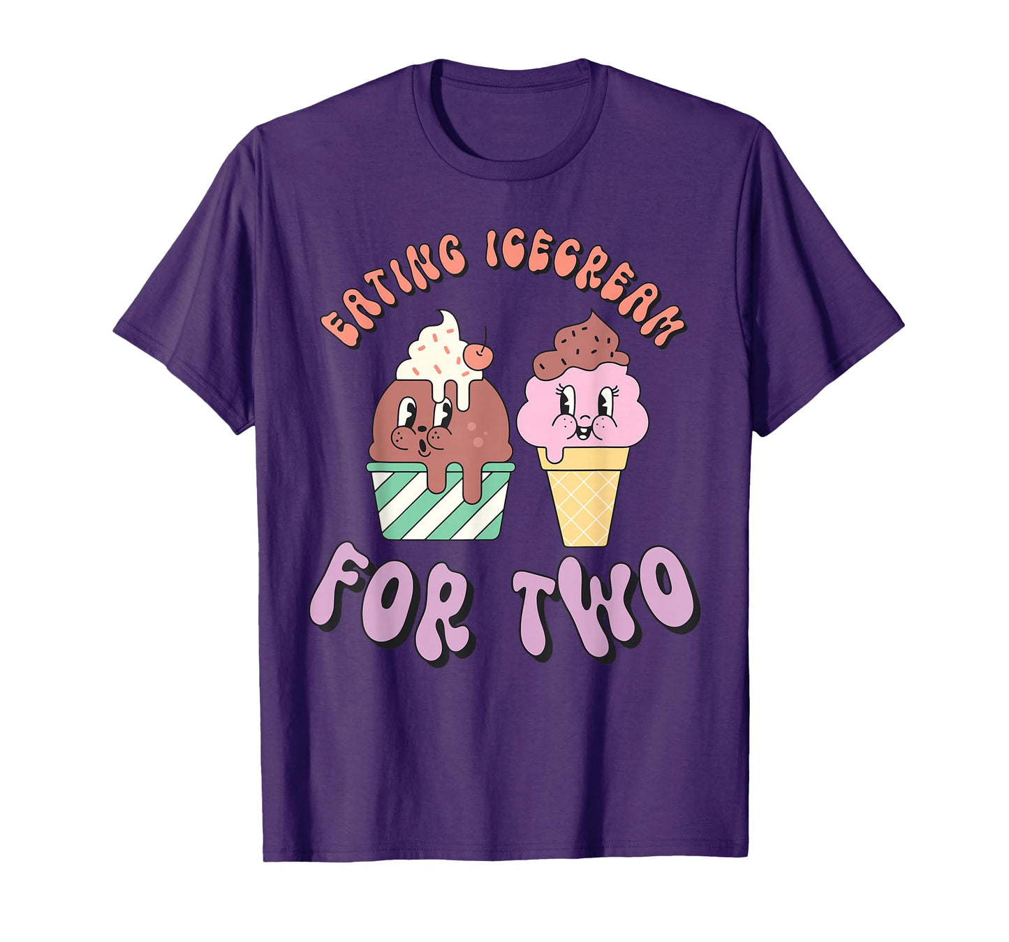 Eating For Two Ice cream Pregnancy Announcement Summer Vibes T-Shirt