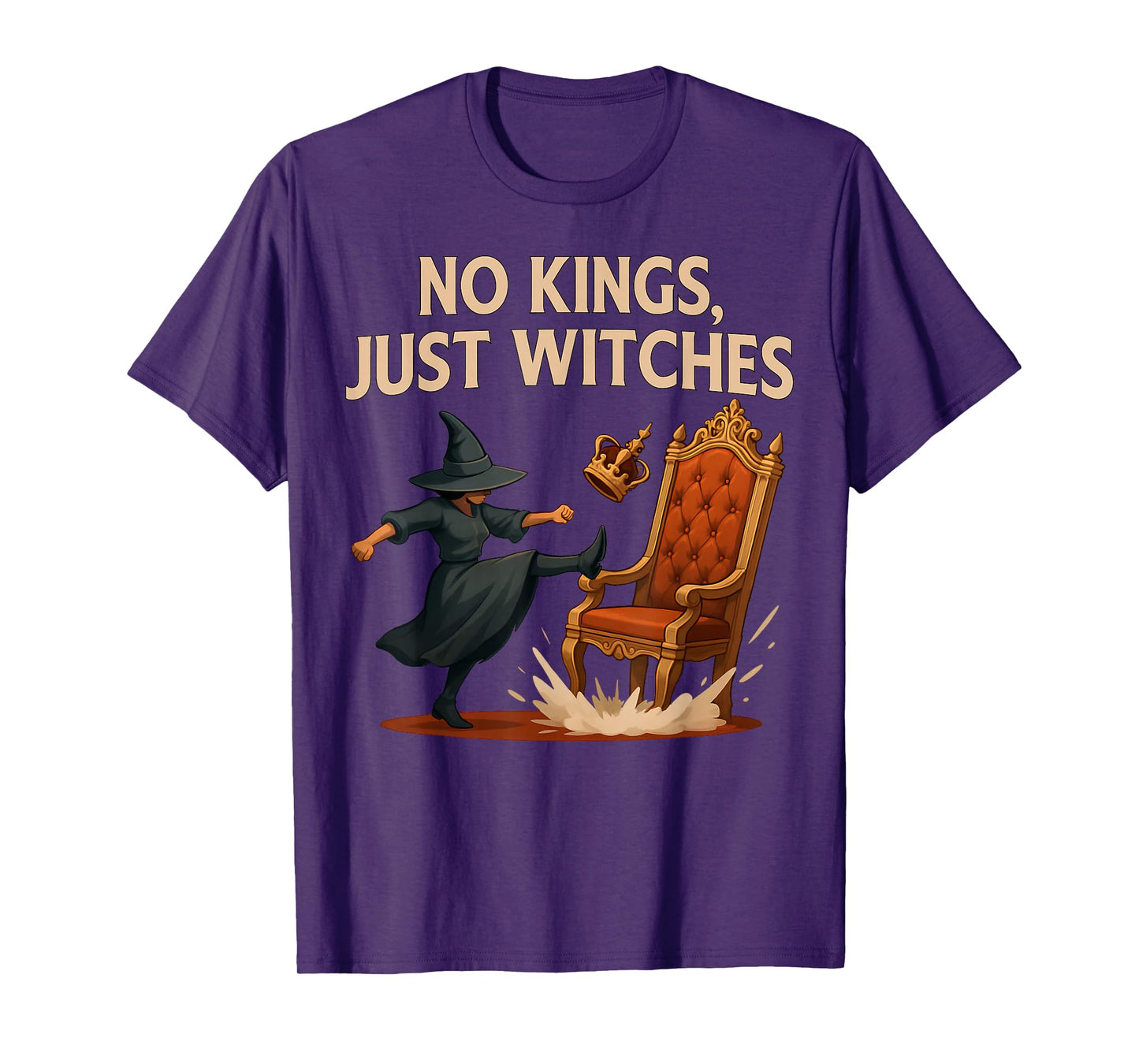No Kings Just Witches Feminist Witchcore Activist Halloween T-Shirt