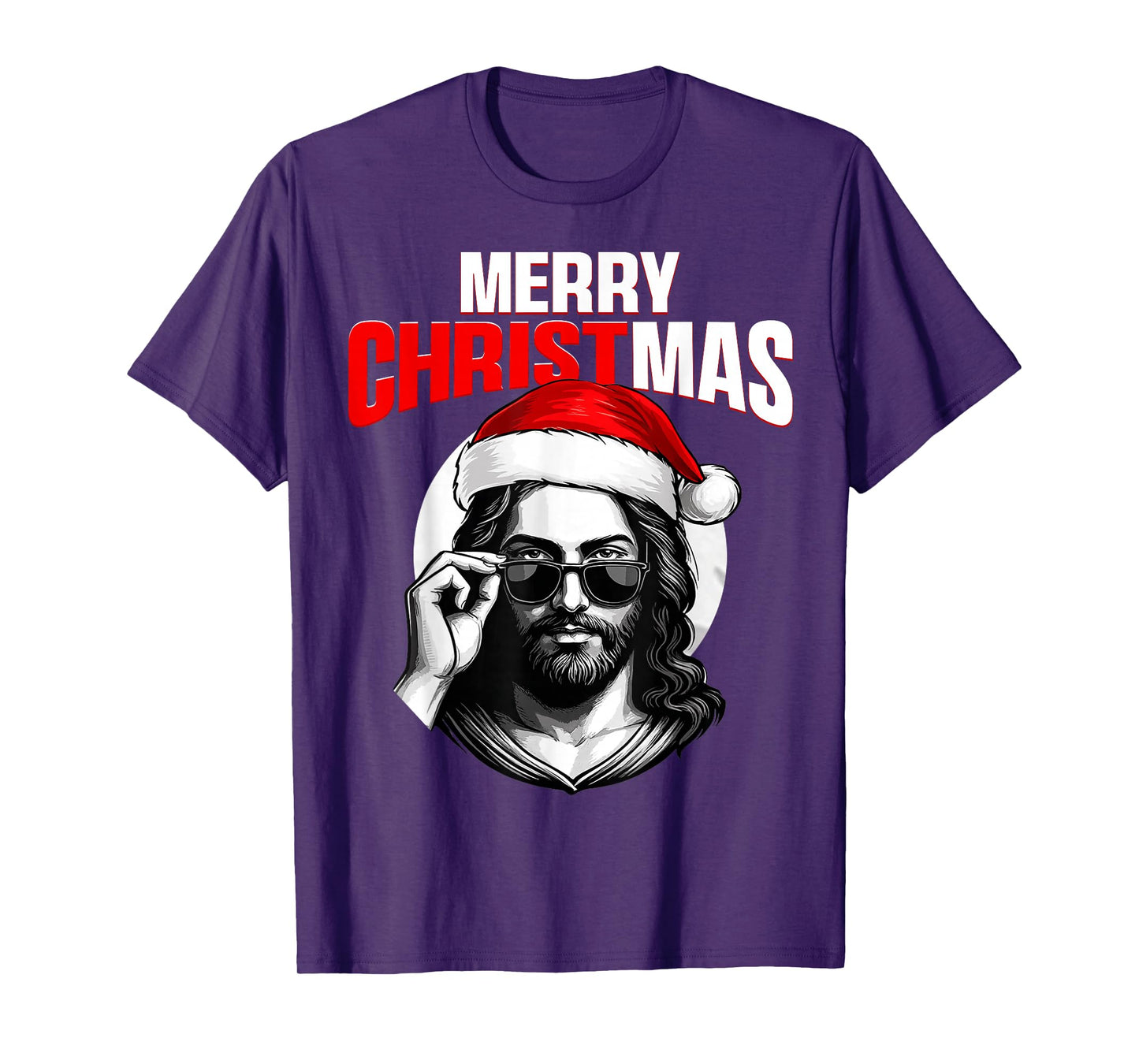 Merry Christmas Christian Jesus Pajamas Pjs Xmas Men Women T-Shirt