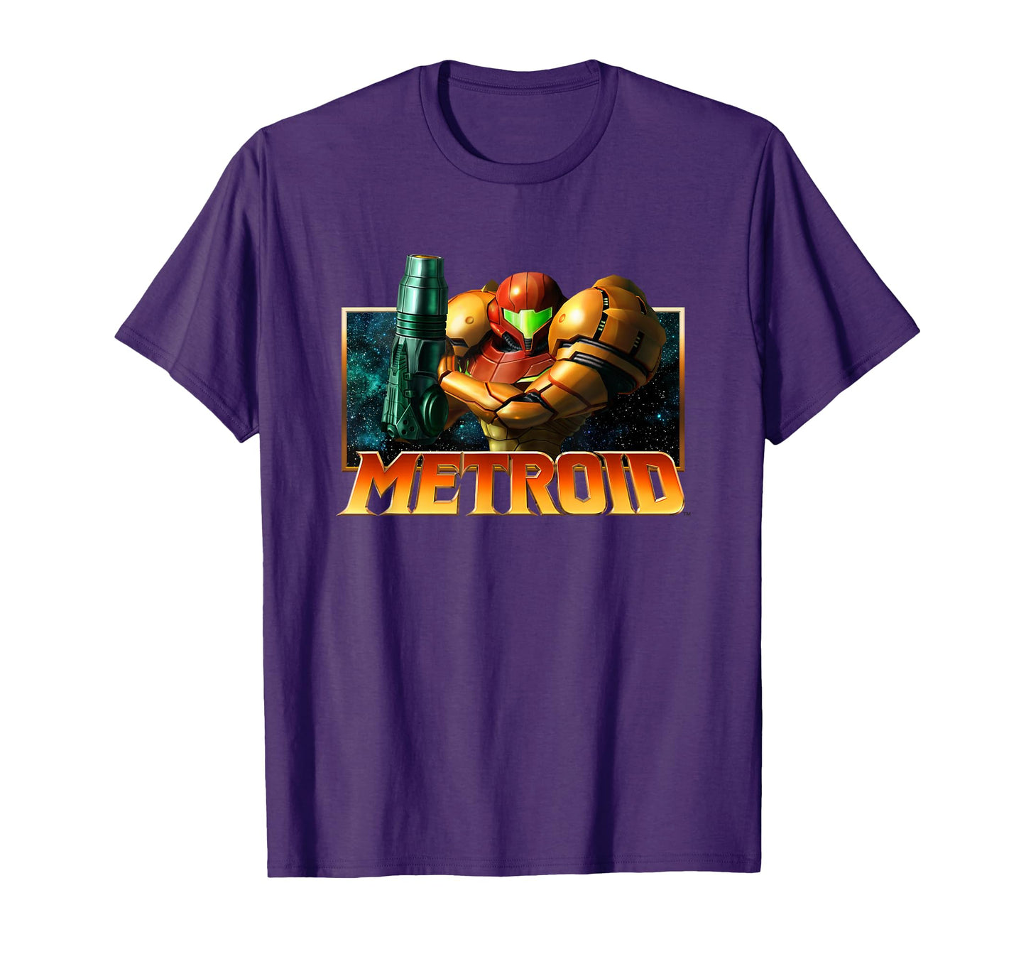 Metroid Samus Aran Bust Outer Space Portrait T-Shirt