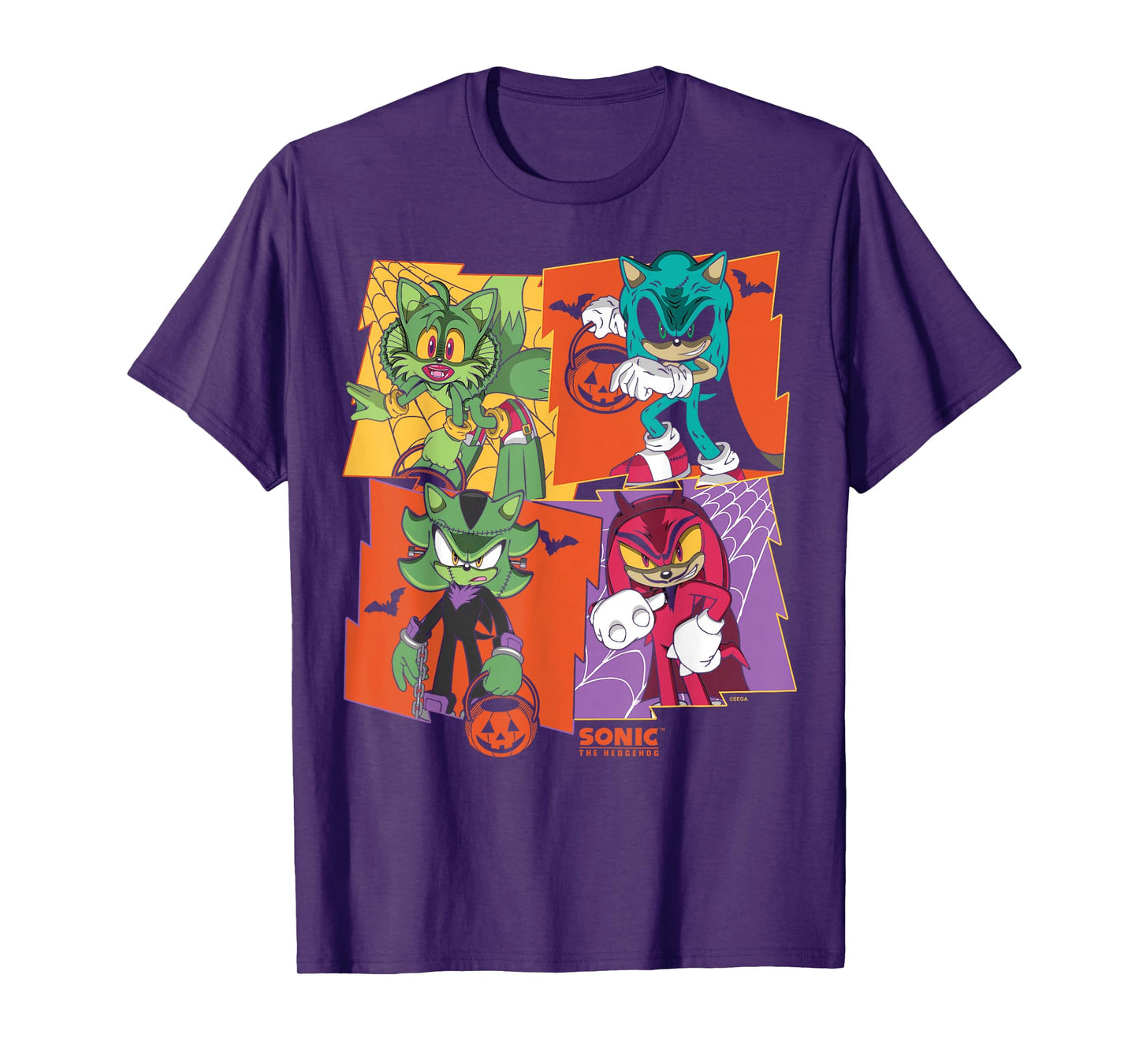 Sonic The Hedgehog Halloween Creepy Monster Portraits T-Shirt