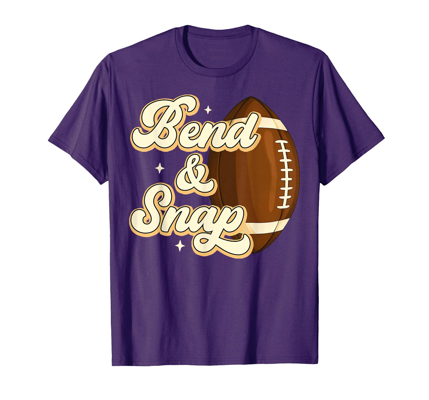 Funny Game Day Touchdown Season Cute Bend and Snap Football T-Shirt